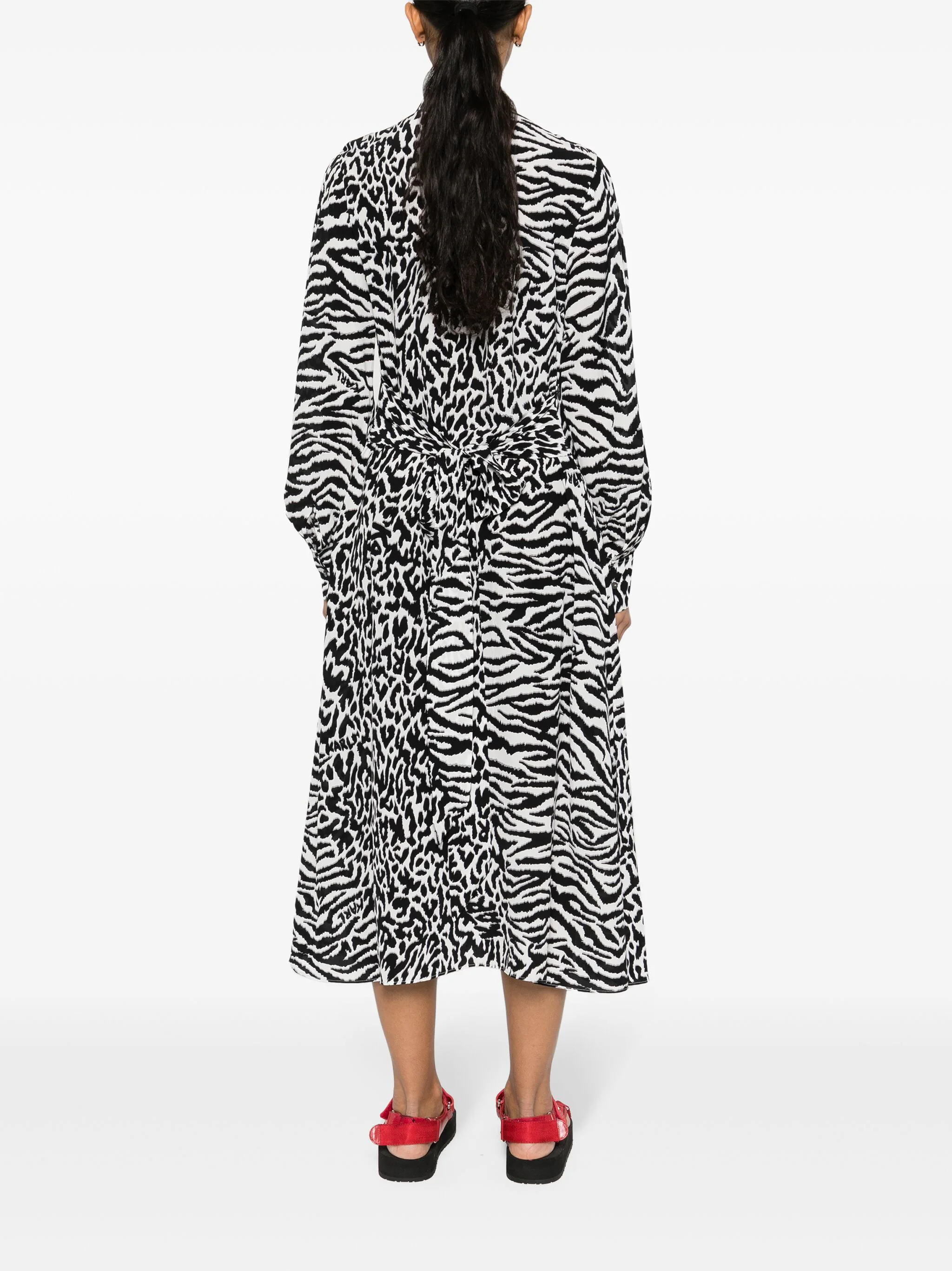 KARL LAGERFELD ANIMAL PRINT SHIRT DRESS