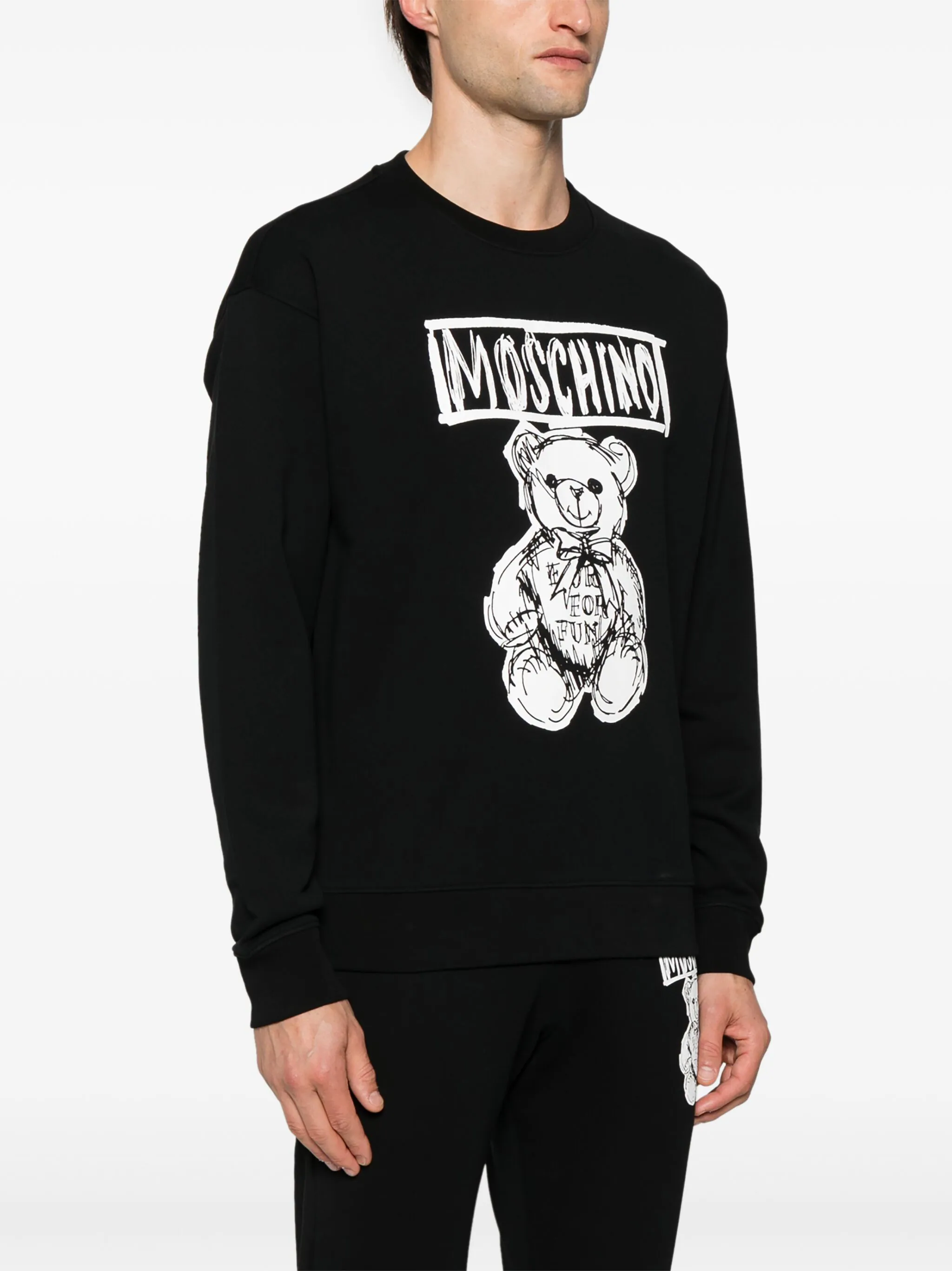 MOSCHINO TEDDY BEAR-PRINT COTTON SWEATSHIRT