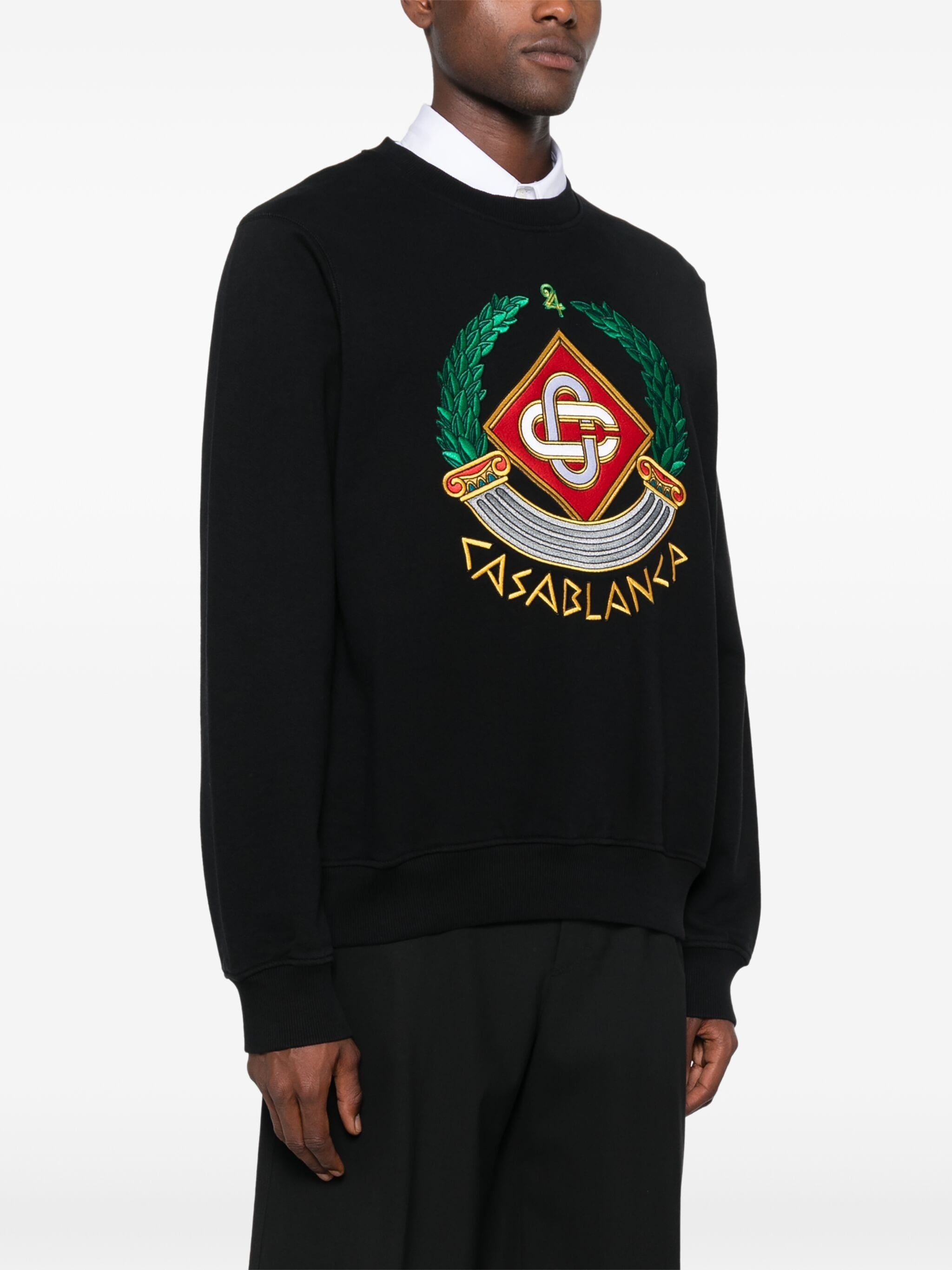 CASABLANCA CASA CREST-EMBROIDERED SWEATSHIRT