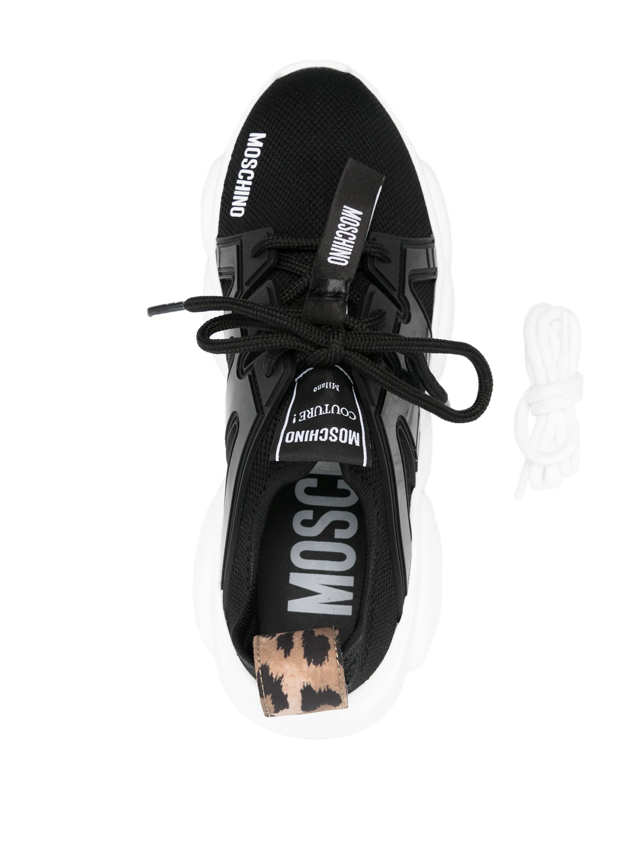 MOSCHINO LACE-UP MESH SNEAKERS