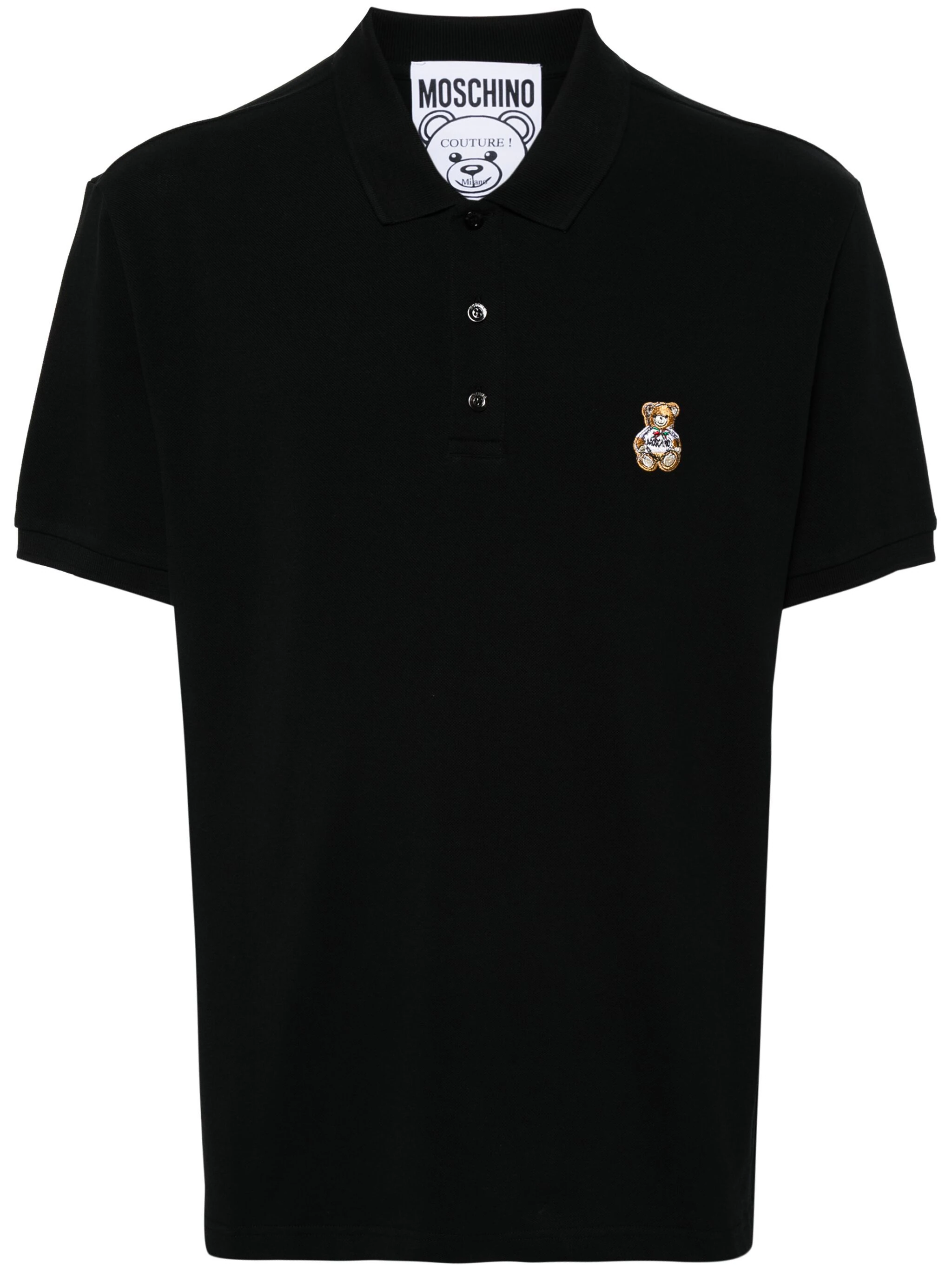 MOSCHINO TEDDY BEAR-PATCH POLO SHIRT