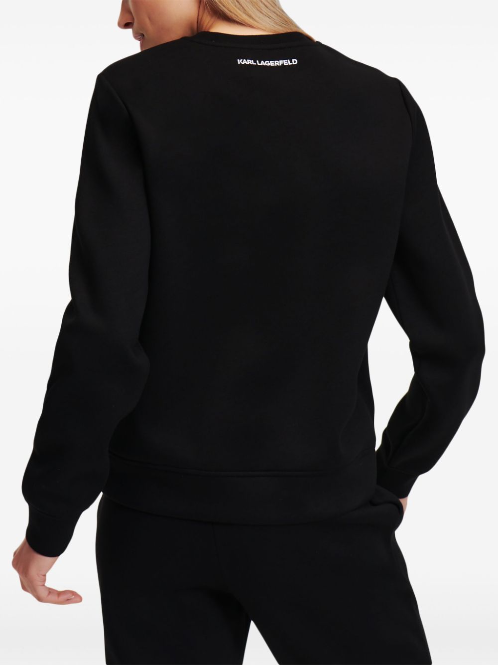 KARL LAGERFELD SIGNATURE EMBROIDERED SWEATSHIRT