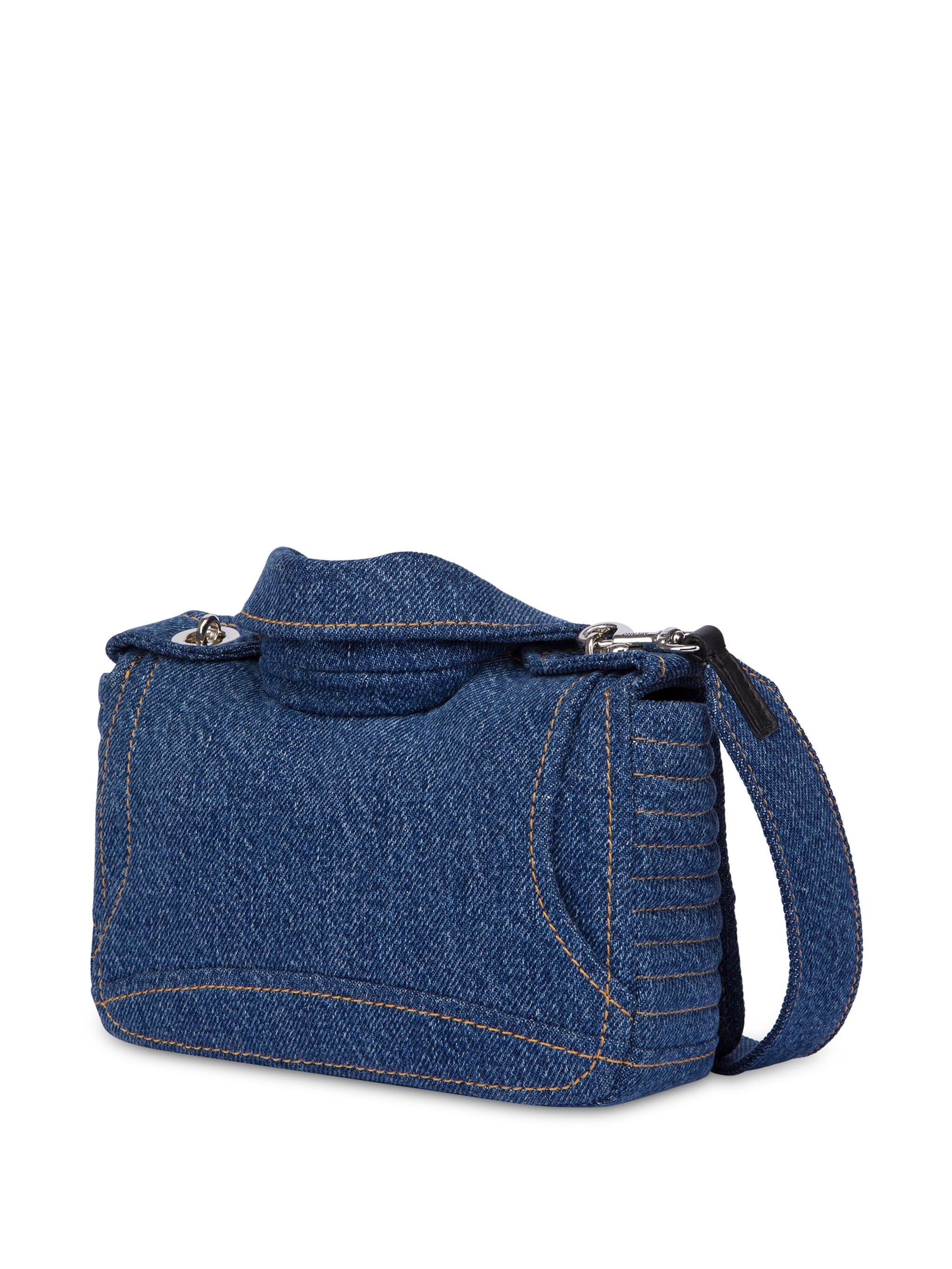 MOSCHINO JACKET-STYLE DENIM SHOULDER BAG