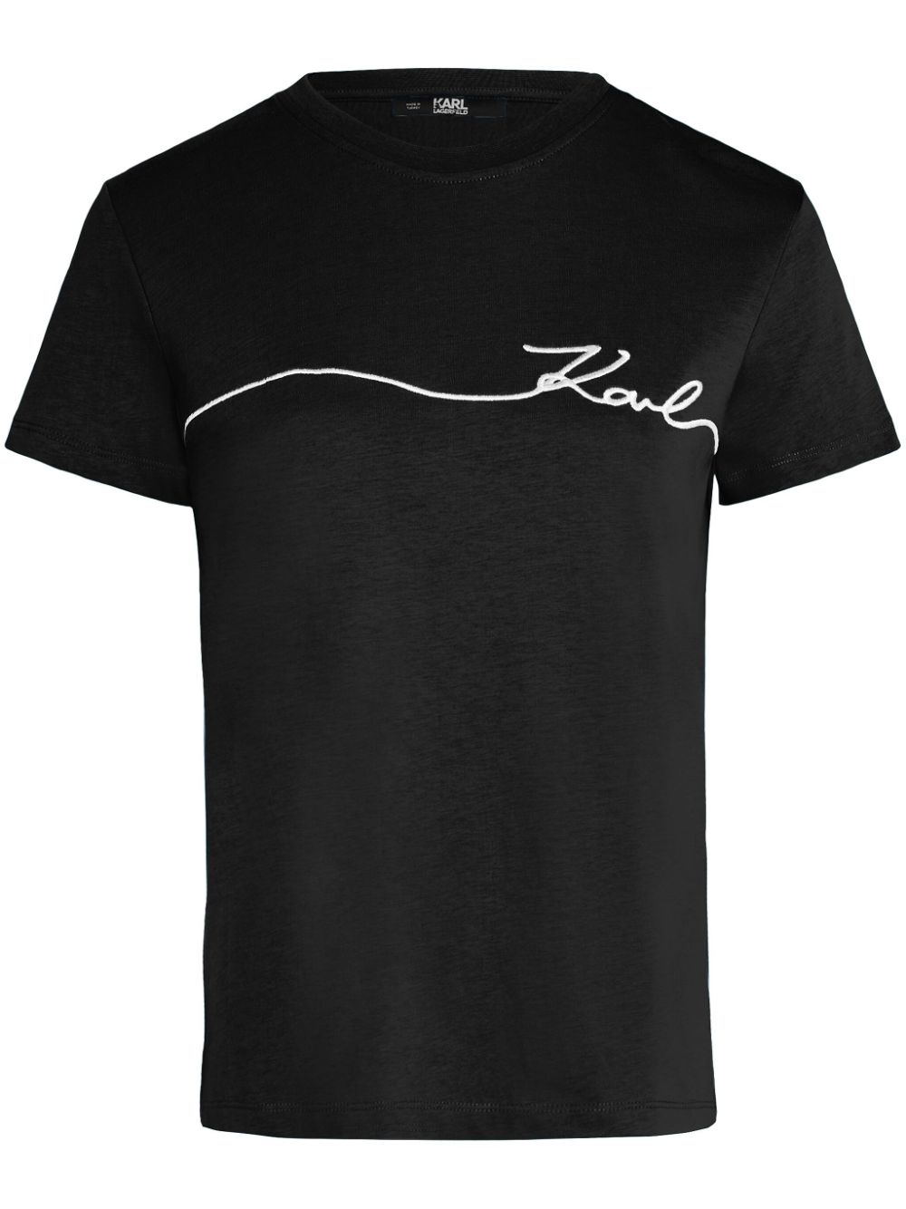 KARL LAGERFELD SIGNATURE ORGANIC-COTTON T-SHIRT