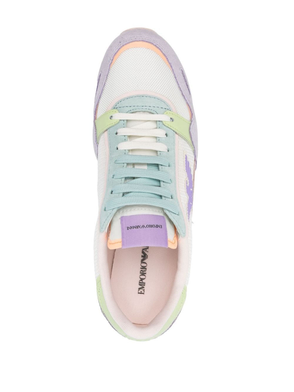 EMPORIO ARMANI LOGO-PATCH PANELLED SNEAKERS