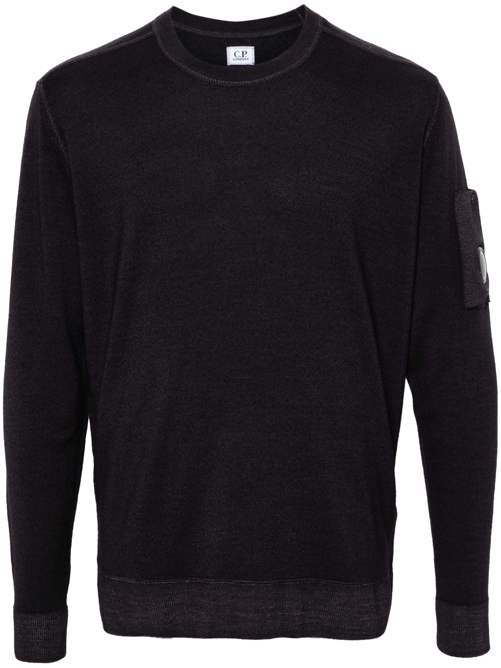 CP COMPANY LENS-EMBELLISHED SWEATER