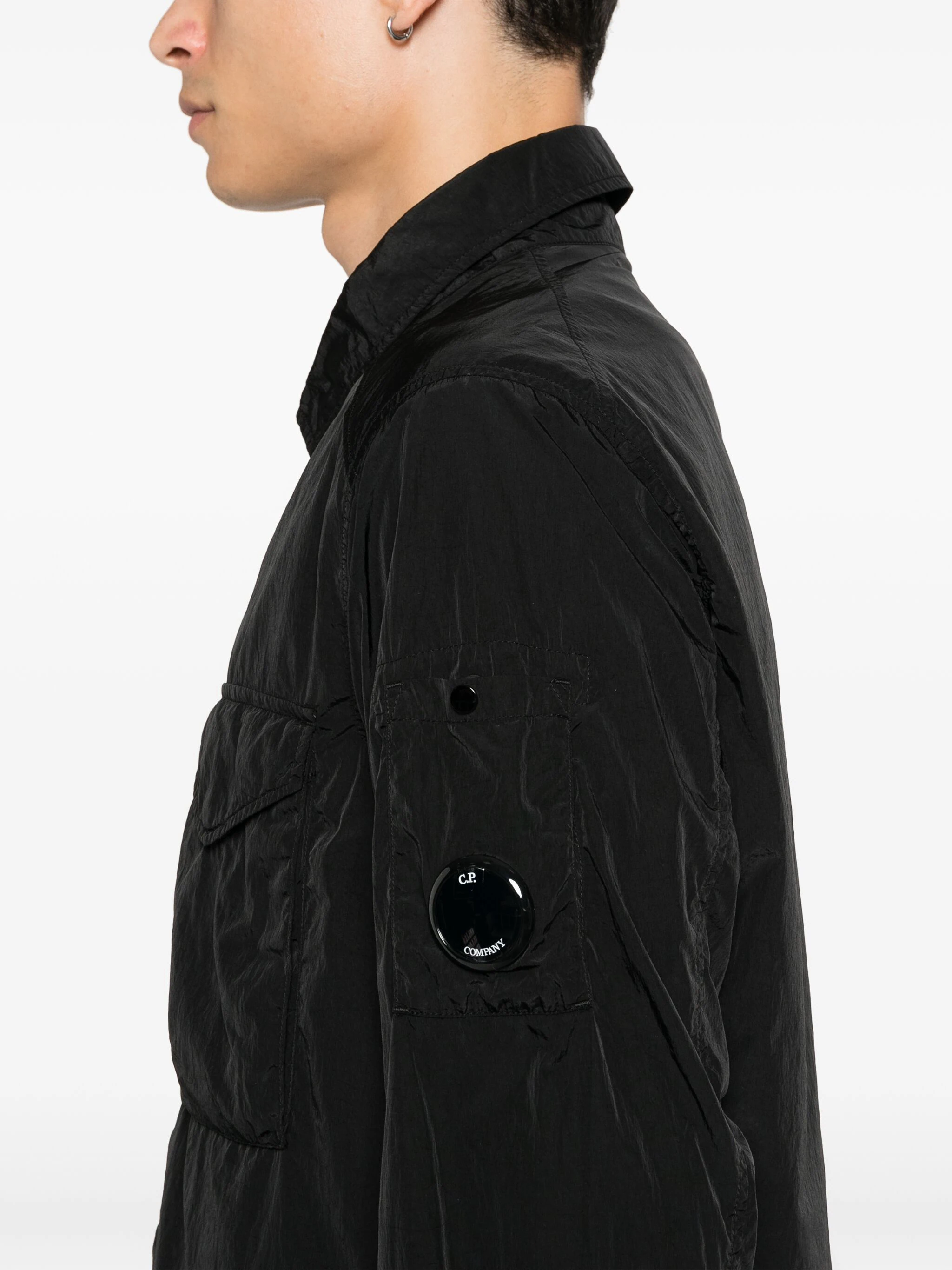 CP COMPANY LENS-EMBELLISHED OVERSHIRT