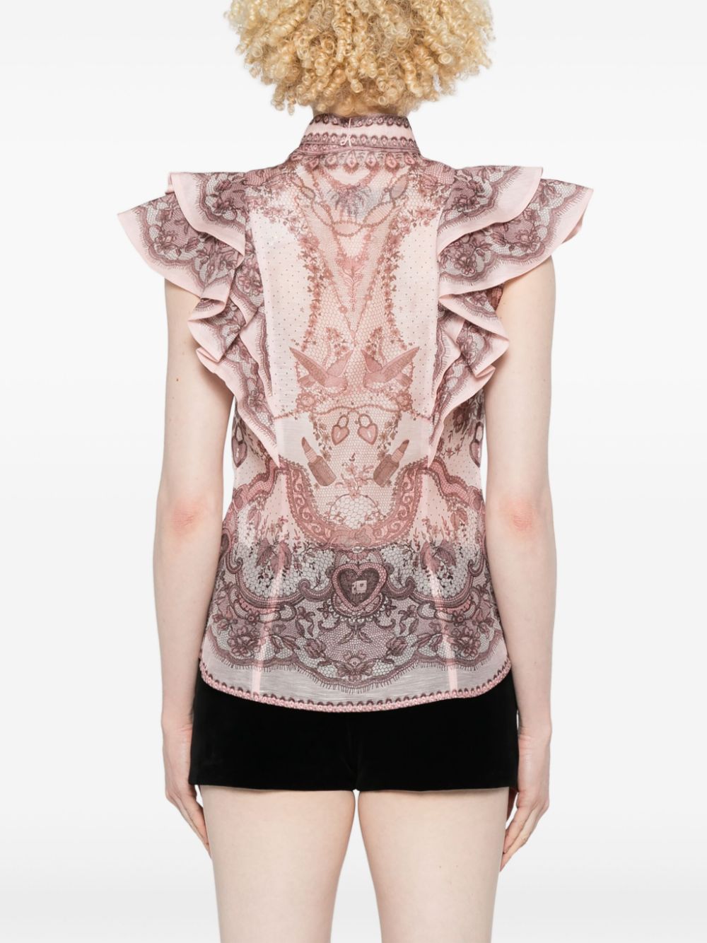 ZIMMERMANN FRILLED BLOUSE