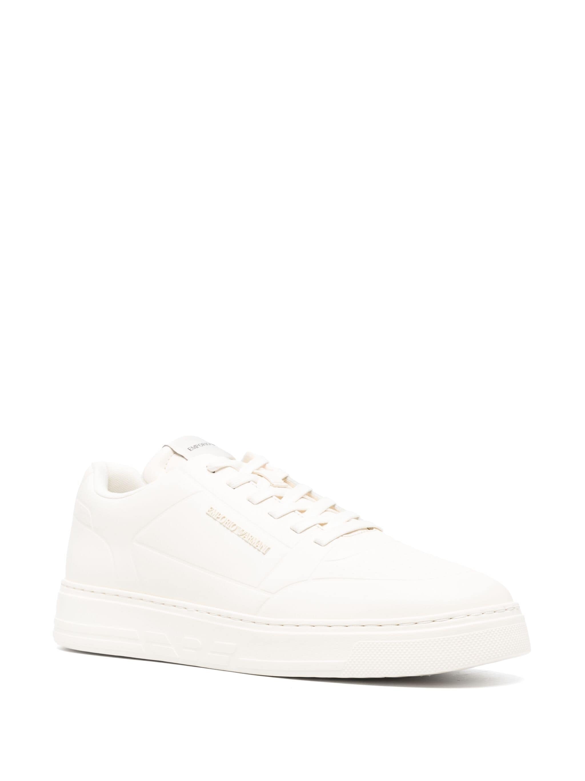 EMPORIO ARMANI EMBOSSED-LOGO SNEAKERS