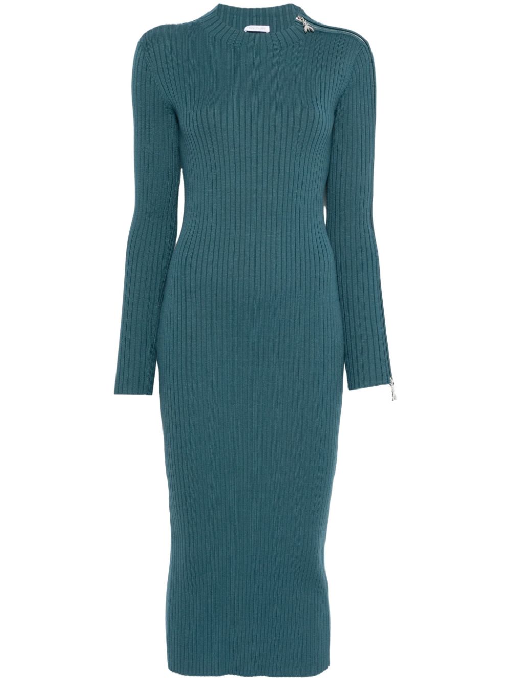 PATRIZIA PEPE RIBBED-KNIT MIDI DRESS