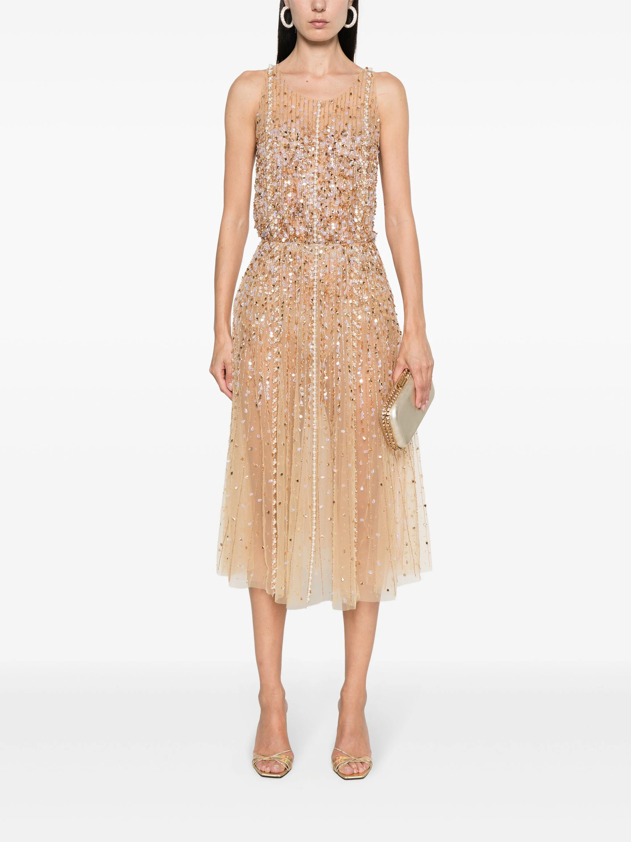 ELISABETTA FRANCHI SEQUIN MIDI DRESS