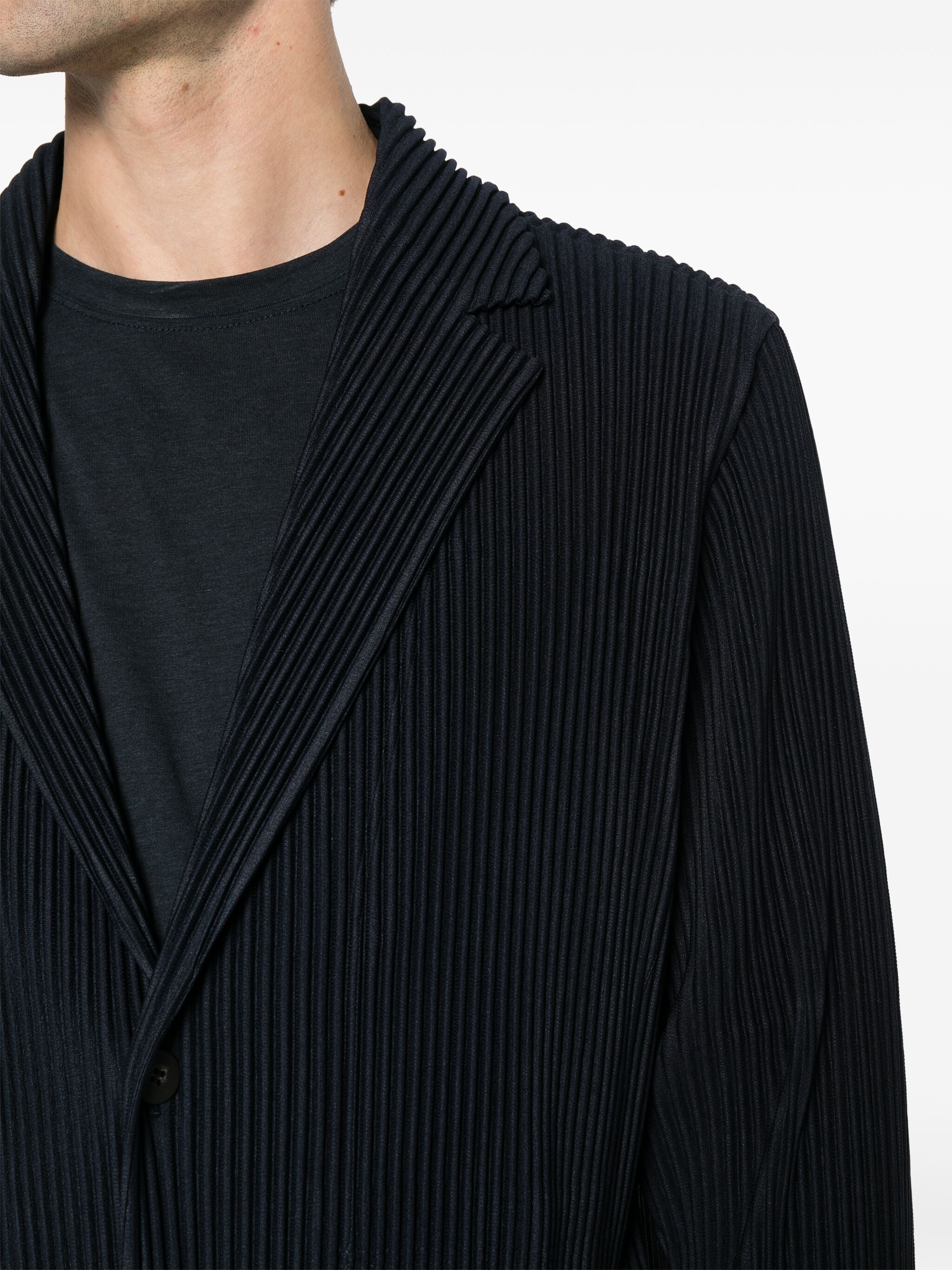 HOMME PLISSÉ ISSEY MIYAKE PLEATED BUTTON-DOWN BLAZER