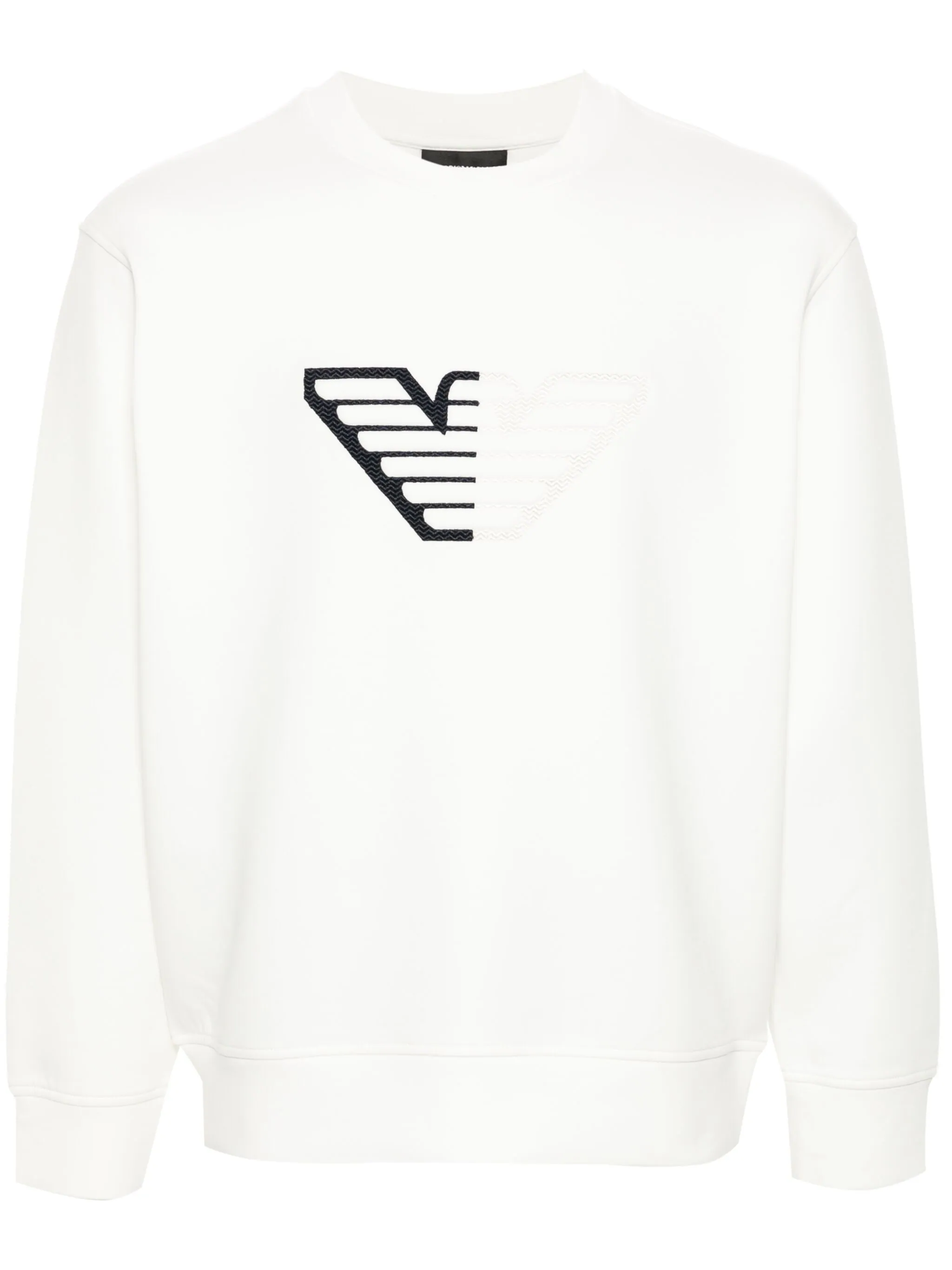 EMPORIO ARMANI LOGO-EMBOSSED JERSEY SWEATSHIRT