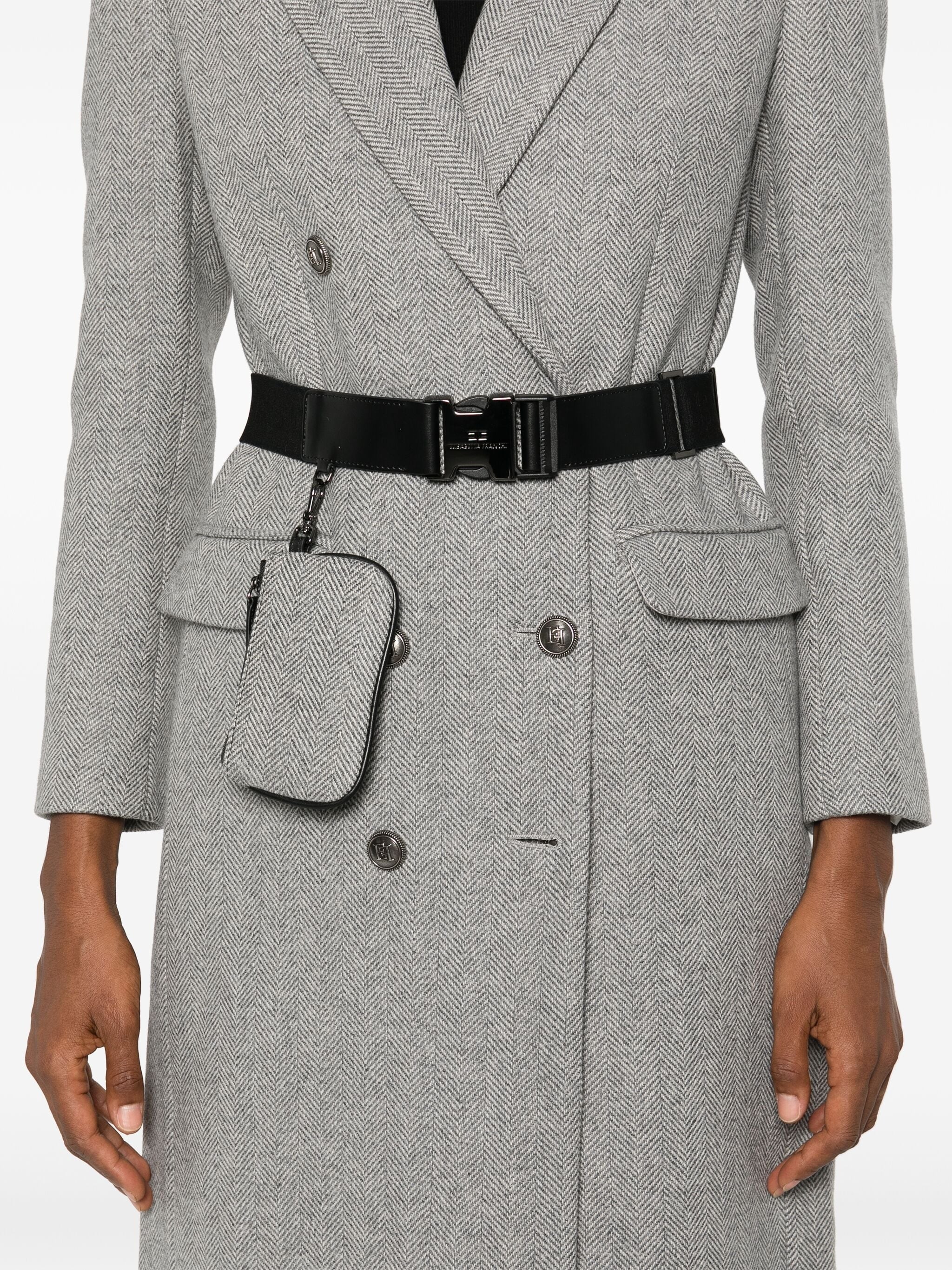 ELISABETTA FRANCHI DOUBLE-BREASTED COAT