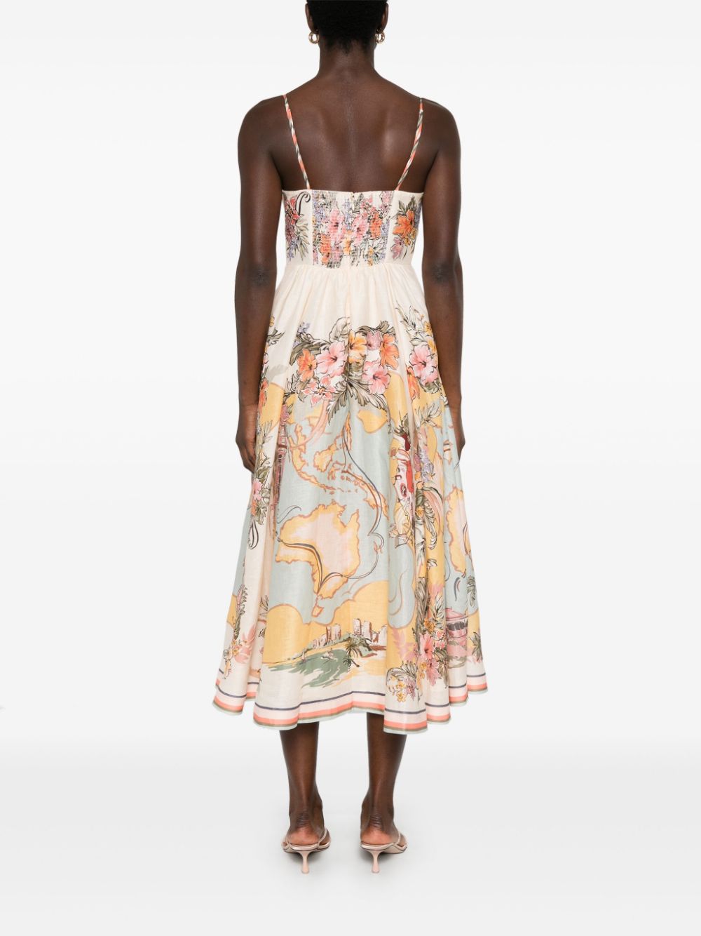 ZIMMERMANN TALLOW MIDI DRESS