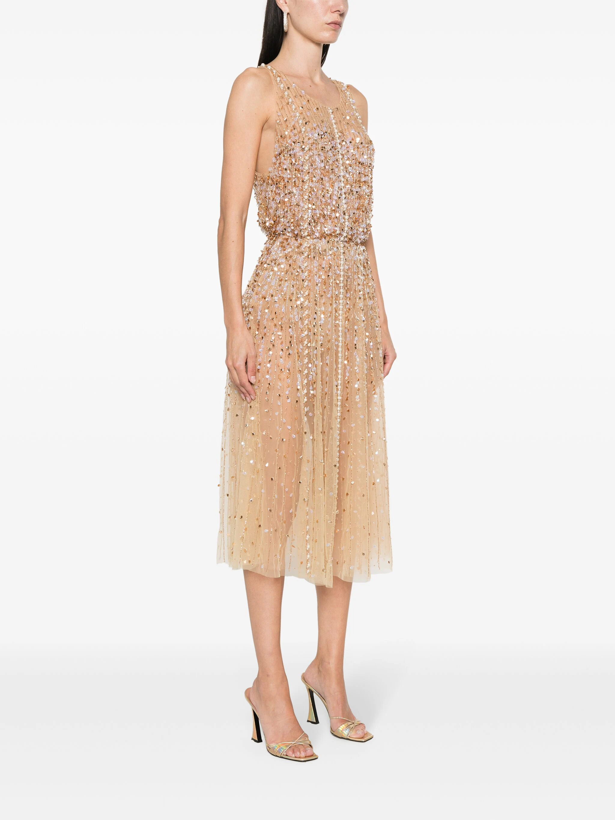 ELISABETTA FRANCHI SEQUIN MIDI DRESS