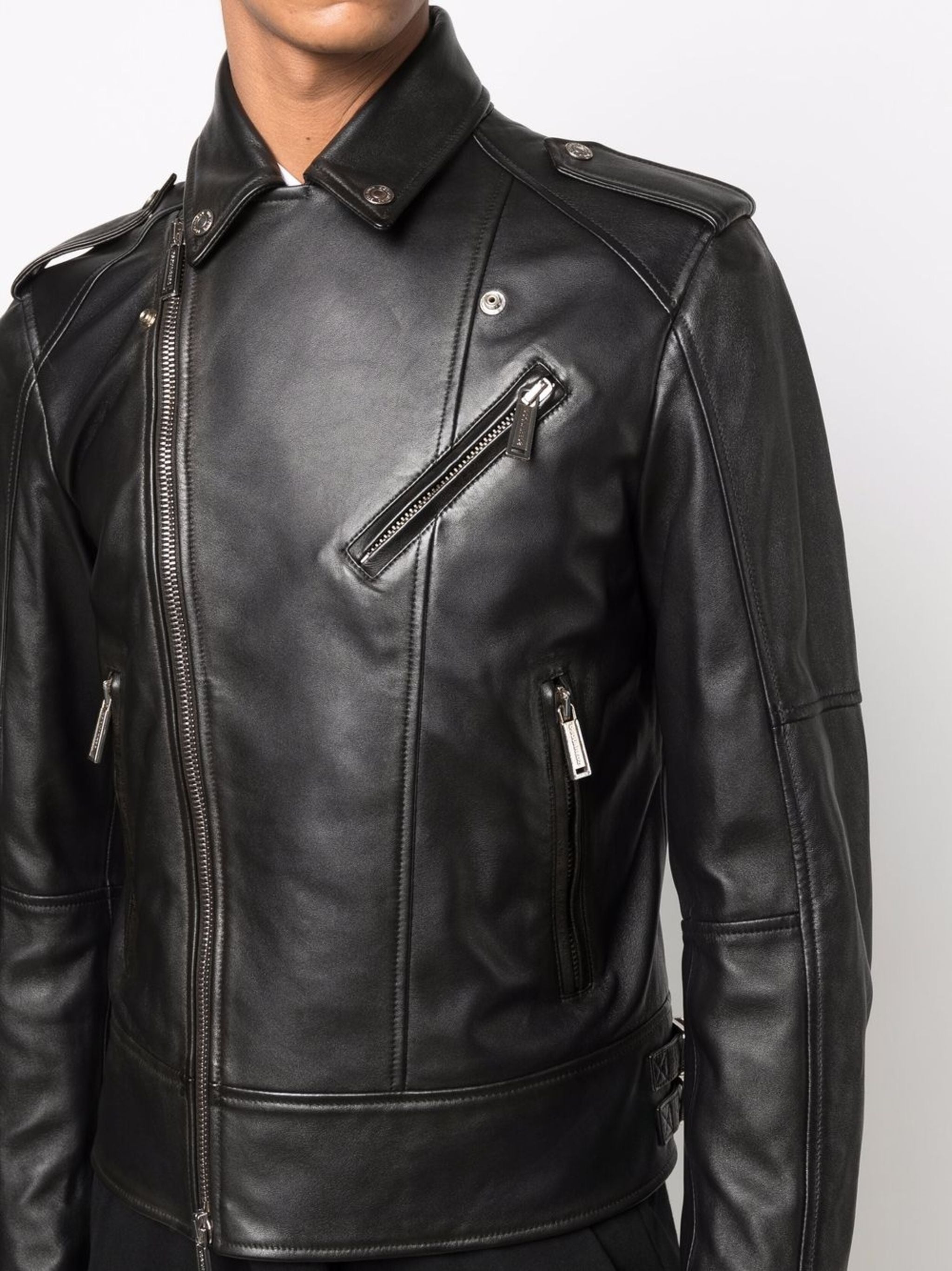 DSQUARED2 LEATHER BIKER JACKET