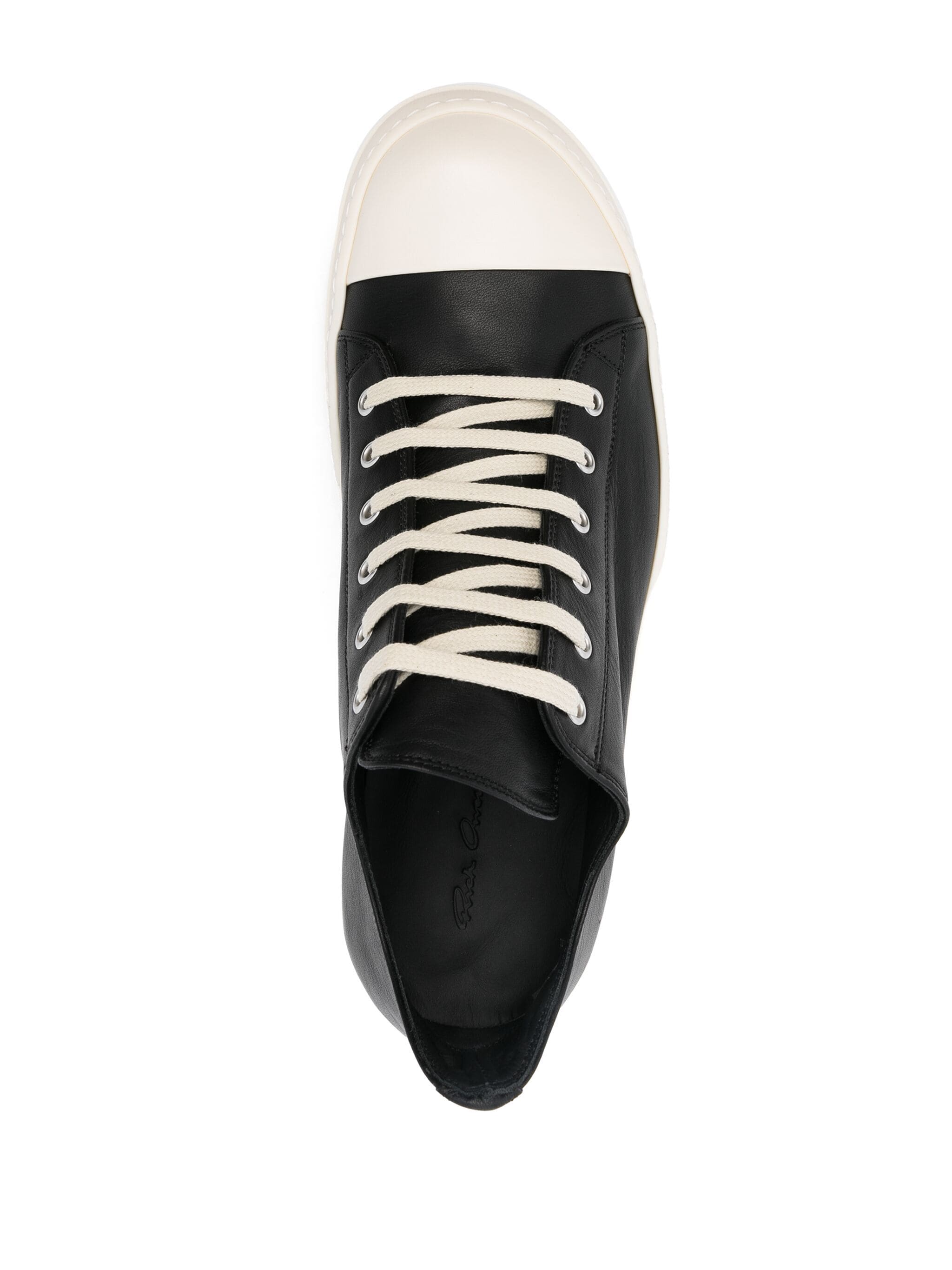 RICK OWENS SMOOTH-LEATHER SNEAKERS