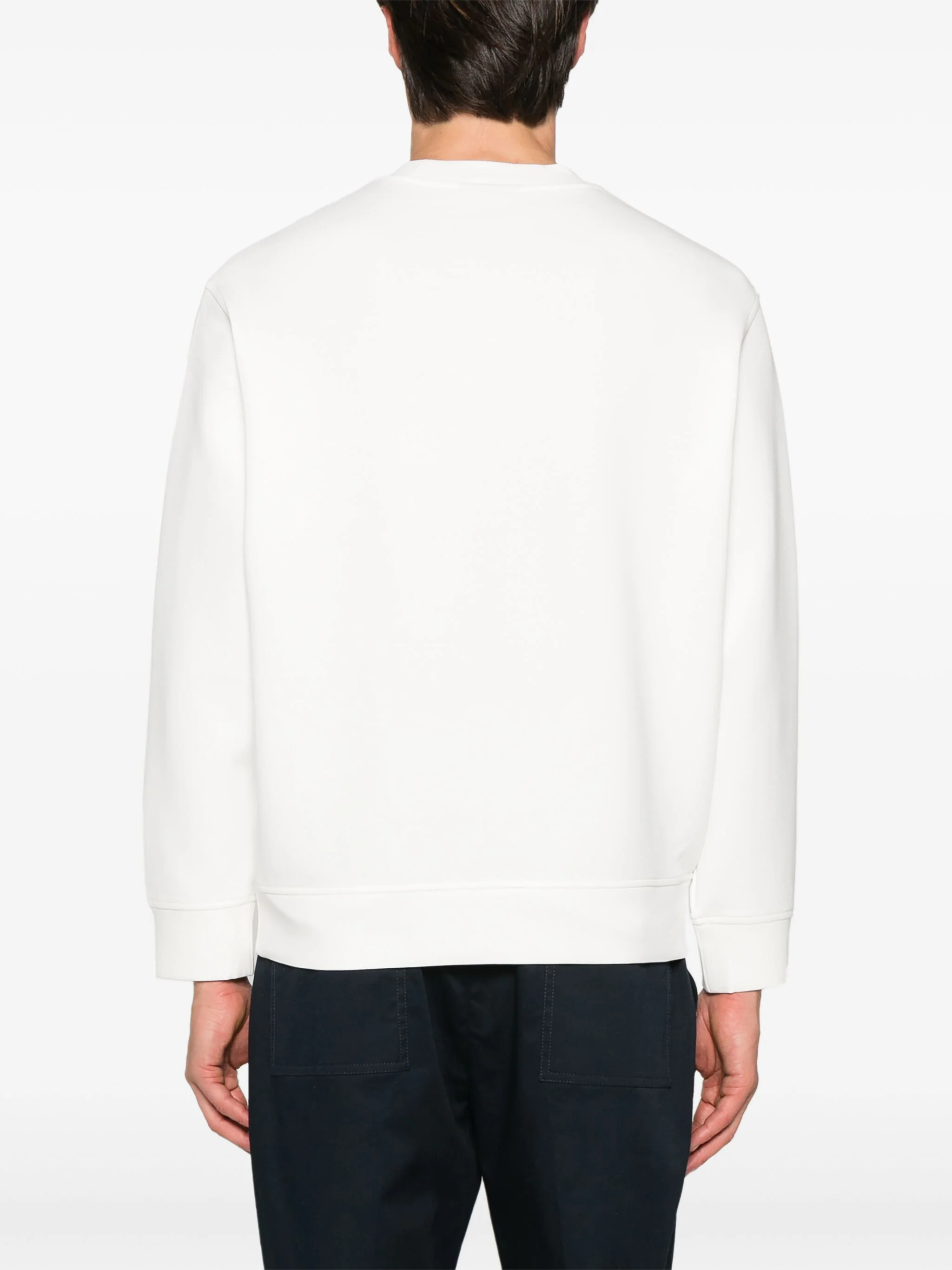 EMPORIO ARMANI LOGO-EMBOSSED JERSEY SWEATSHIRT