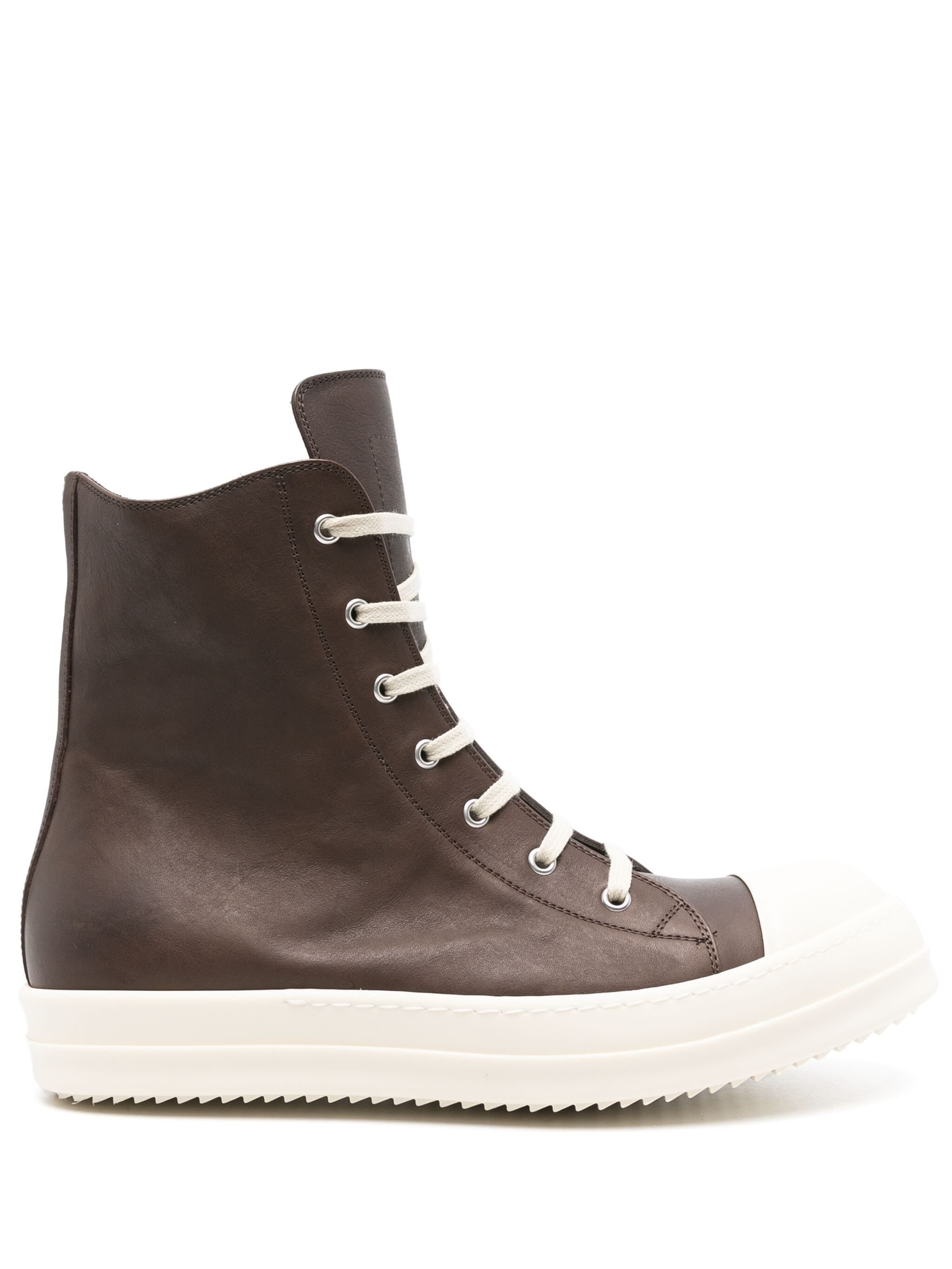 RICK OWENS LEATHER SNEAKERS