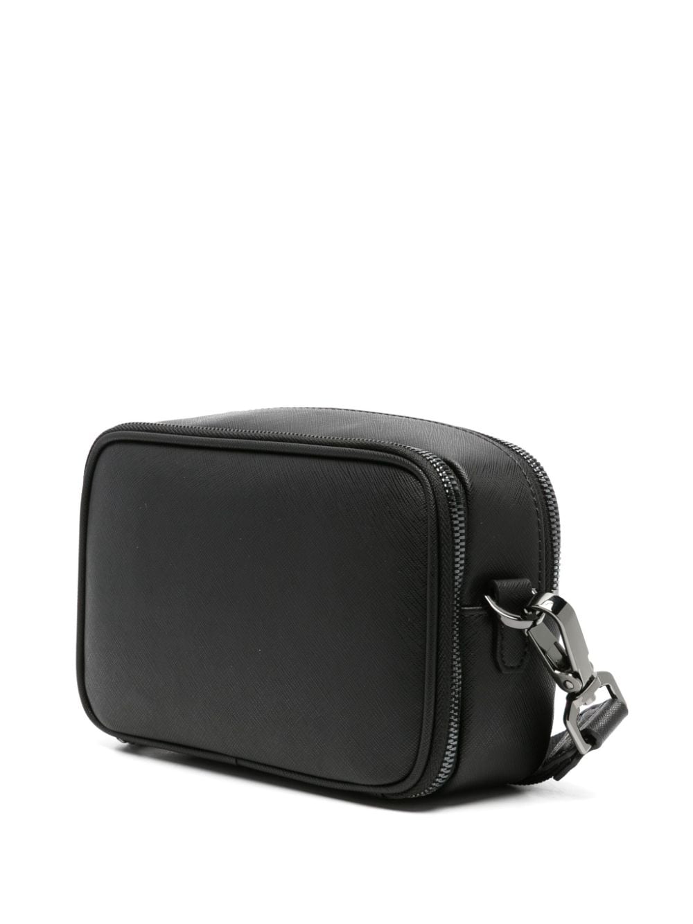 EMPORIO ARMANI LOGO-PATCH TEXTURED WASH BAG