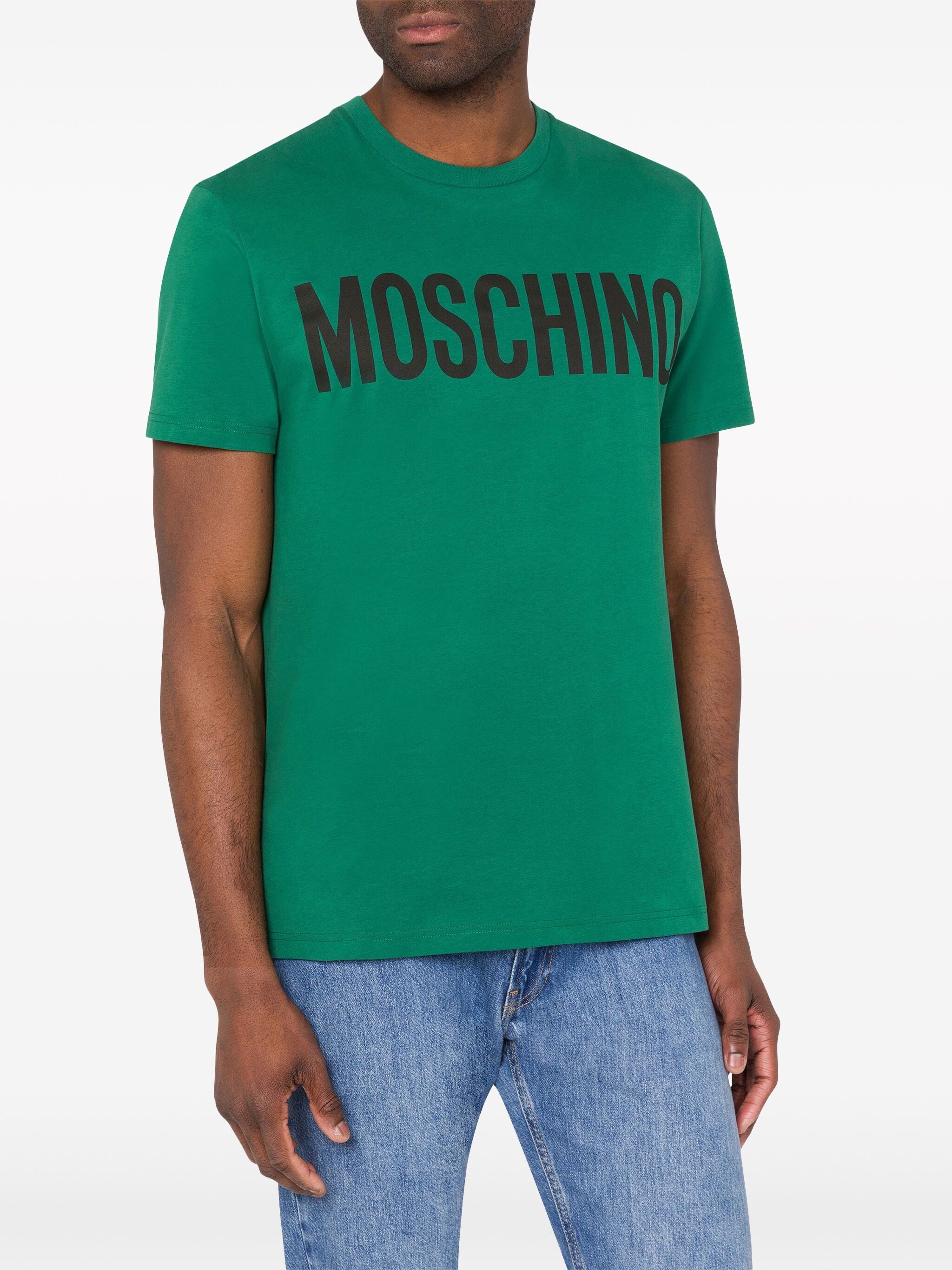 MOSCHINO LOGO-PRINT COTTON T-SHIRT