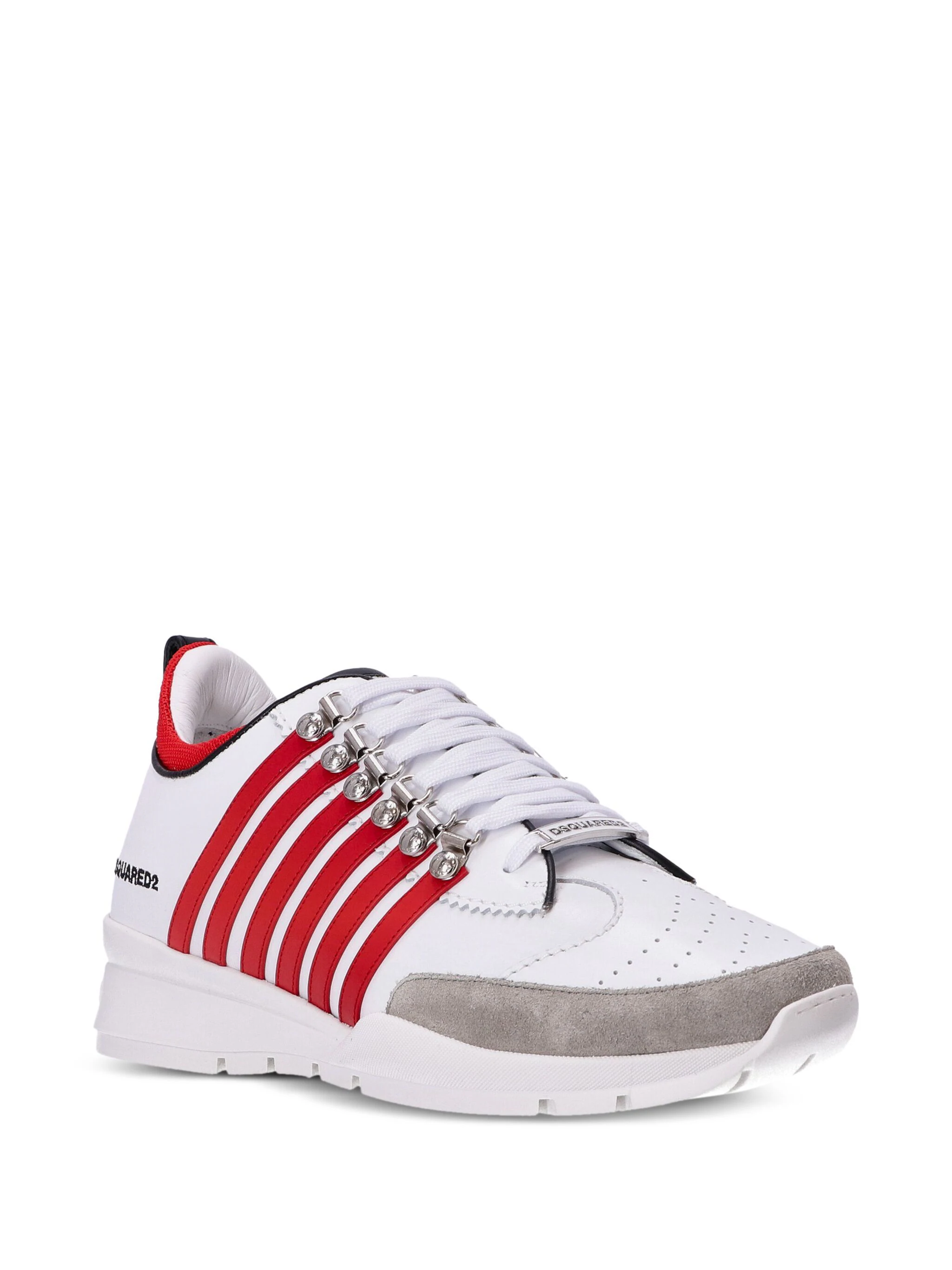 DSQUAREED LEGENDARY STRIPED LEATHER SNEAKERS