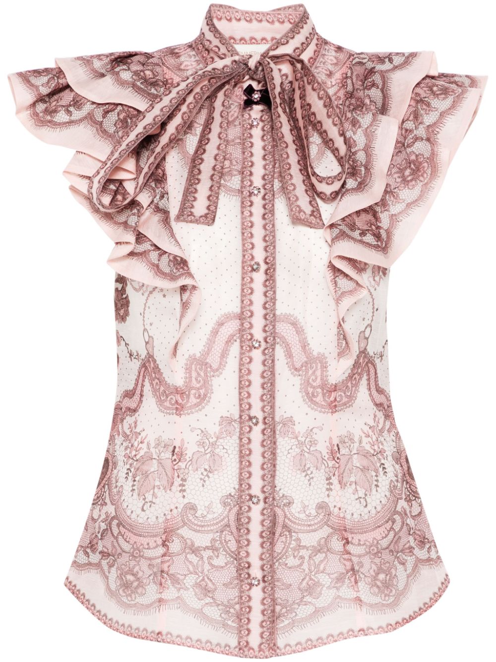 ZIMMERMANN FRILLED BLOUSE