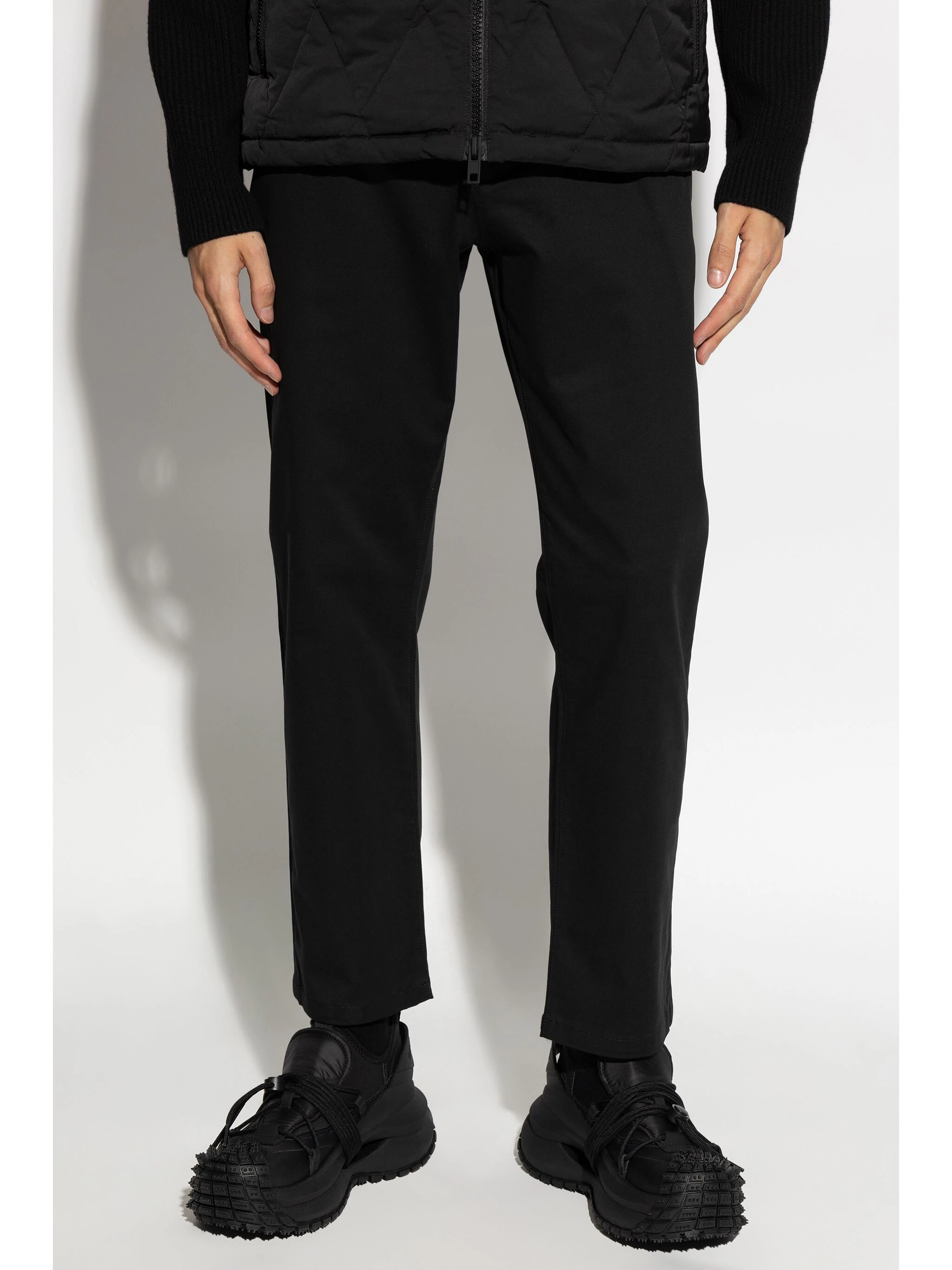 MOSCHINO LOGO-EMBROIDERED TROUSERS