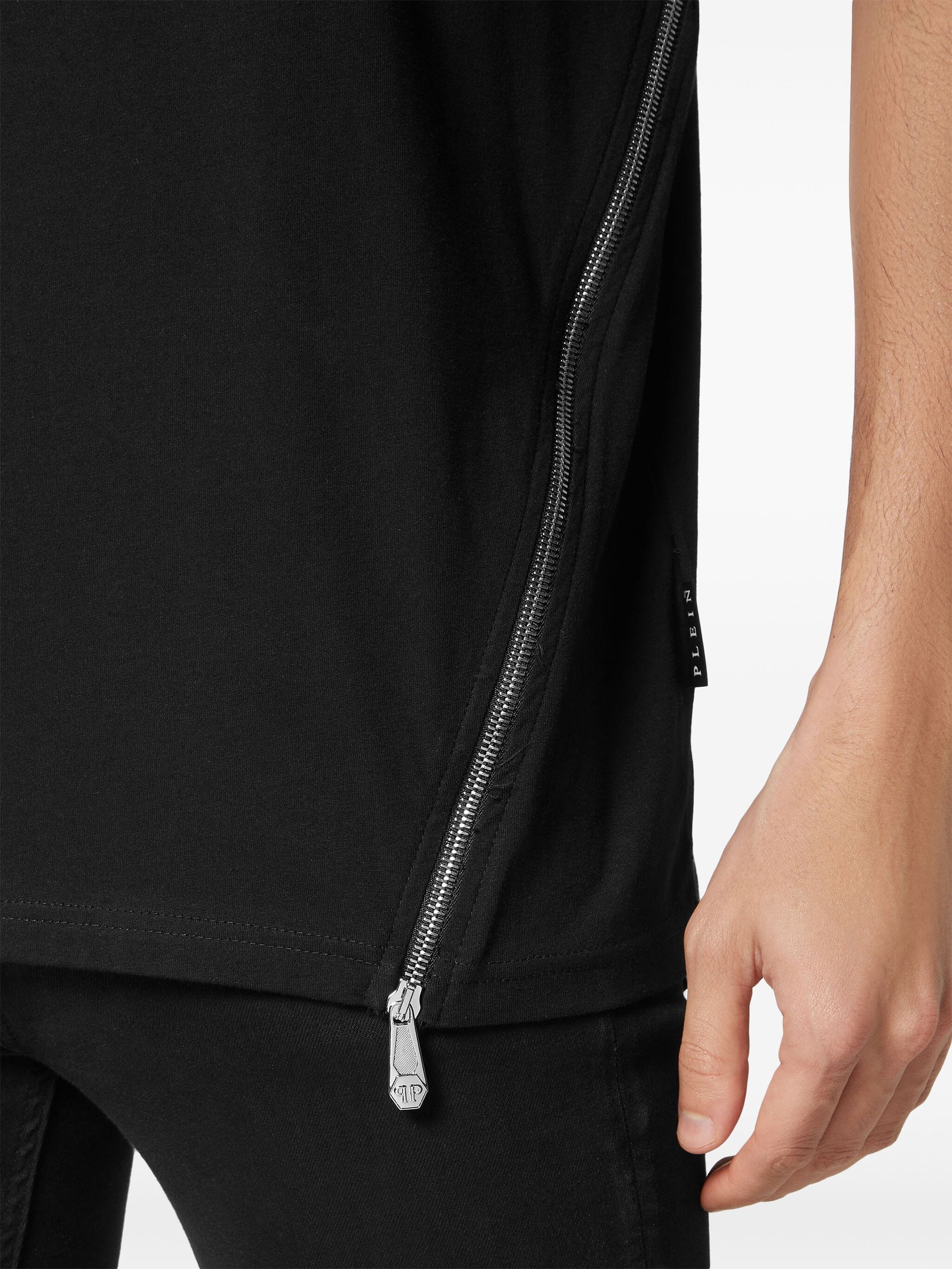 PHILIPP PLEIN ZIPPER DETAIL T-SHIRT