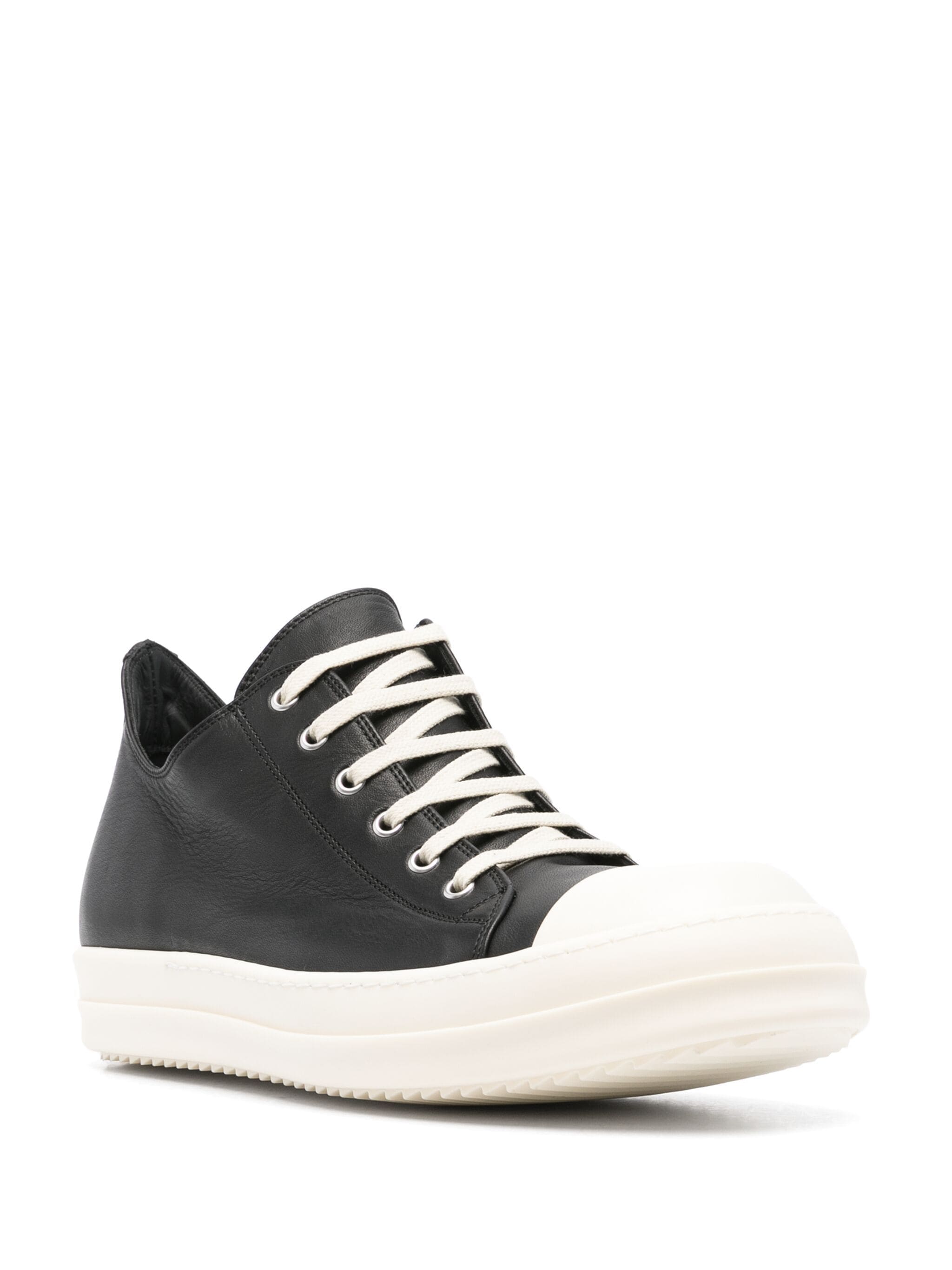 RICK OWENS SMOOTH-LEATHER SNEAKERS