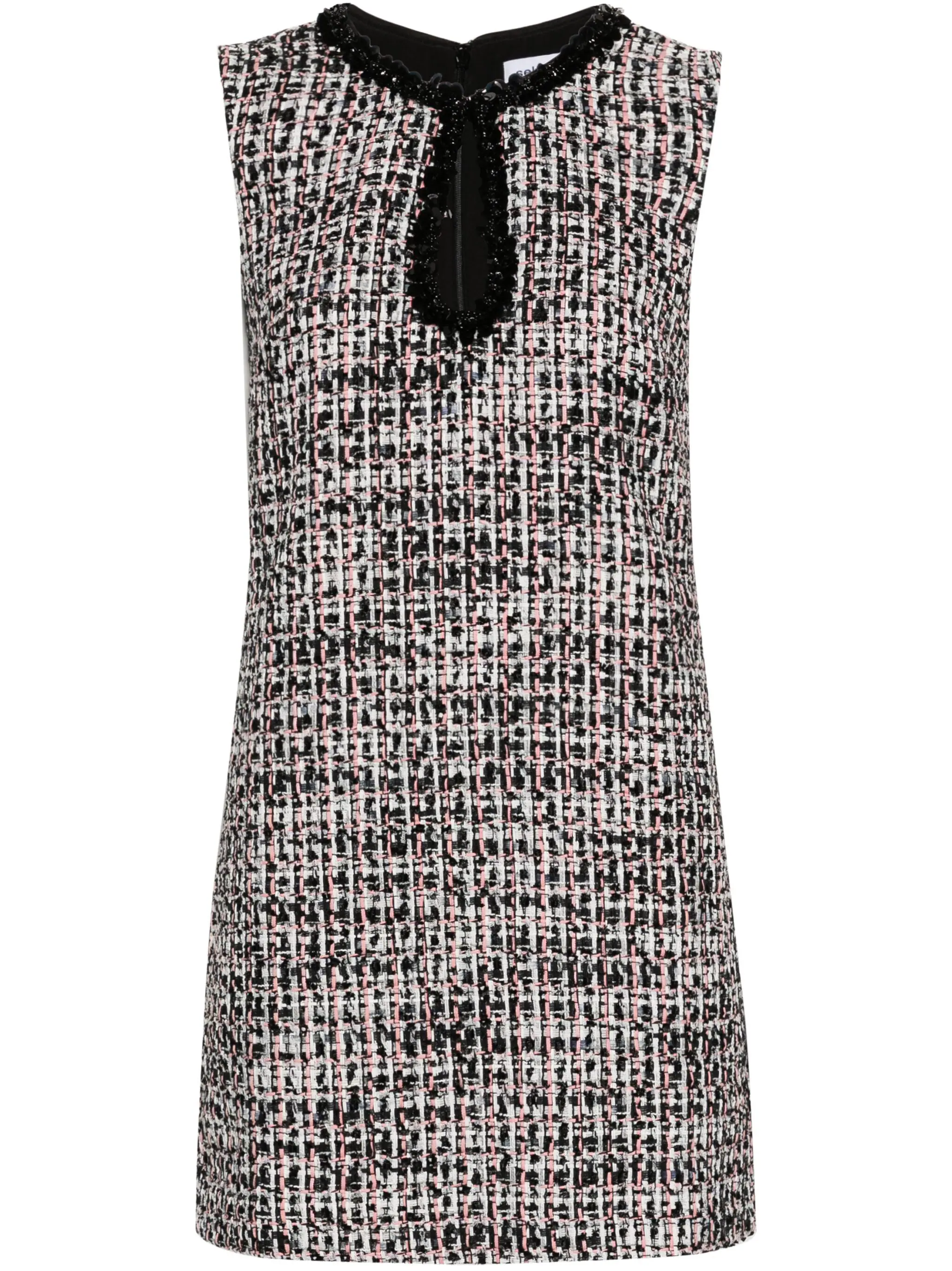 SELF-PORTRAIT PAILLETTE-EMBELLISHED BOUCLÉ DRESS