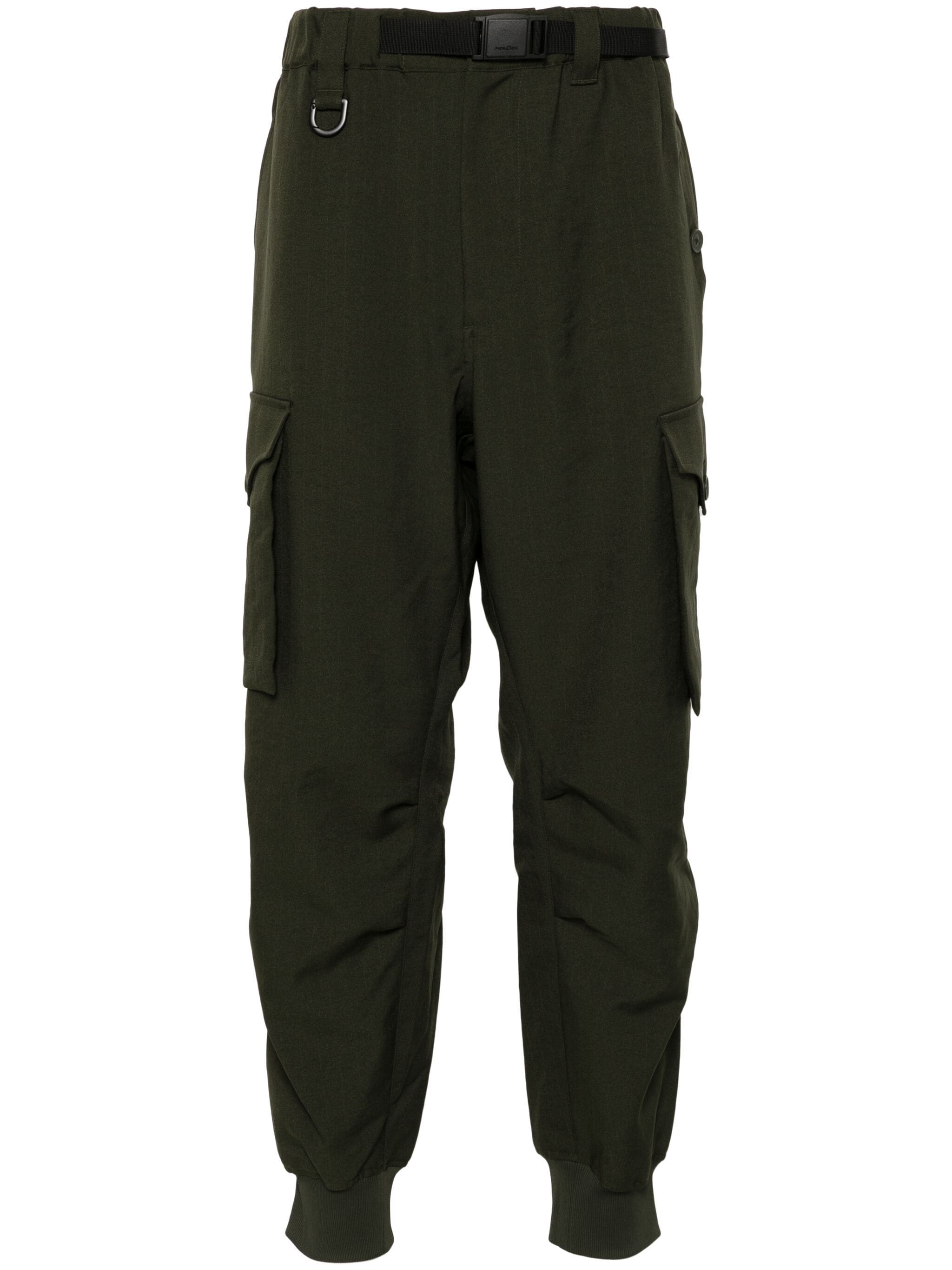 Y-3 LOGO-PRINT TROUSERS