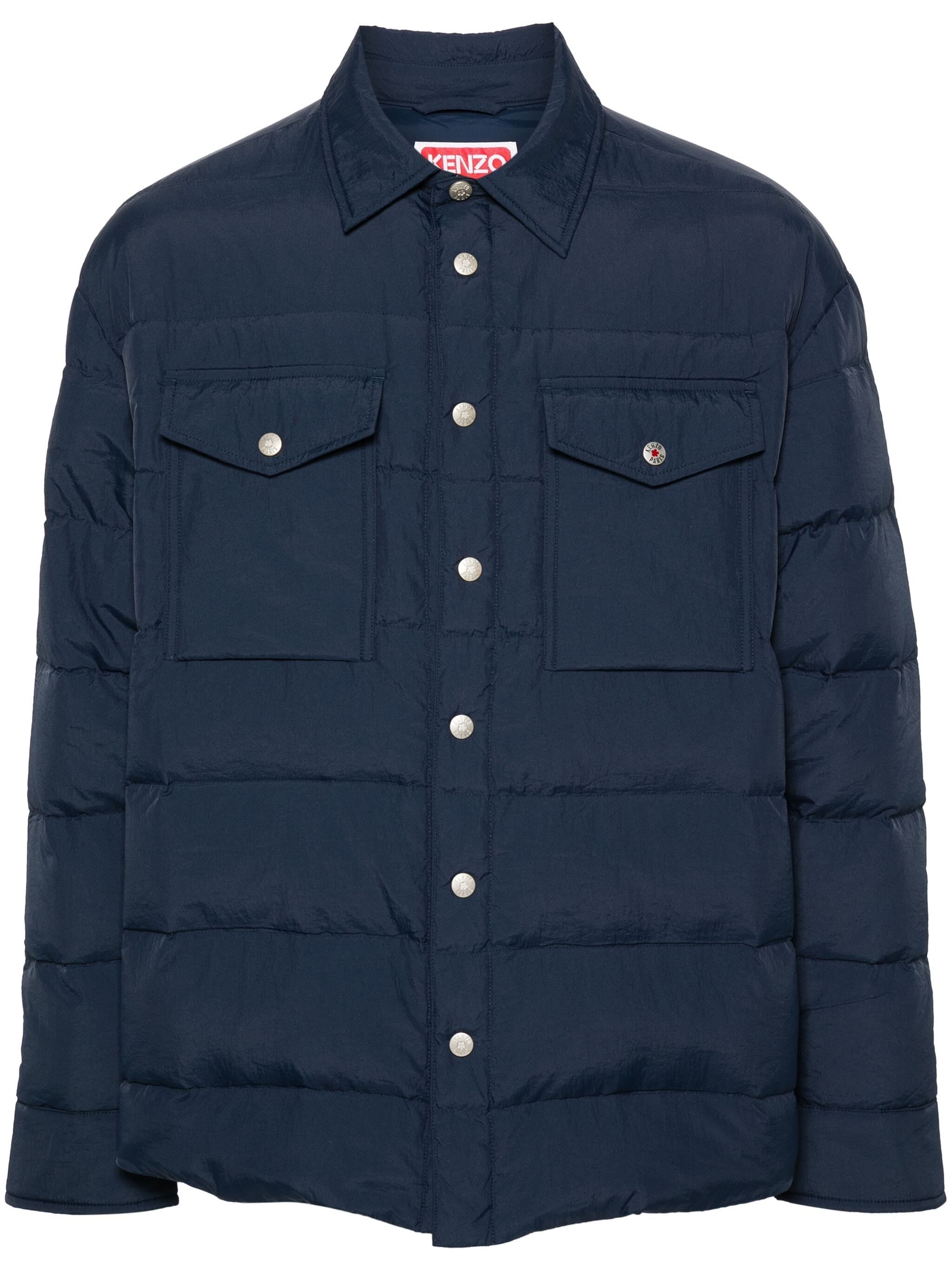 KENZO CLASSIC-COLLAR QUILTED SHIRT JACKET