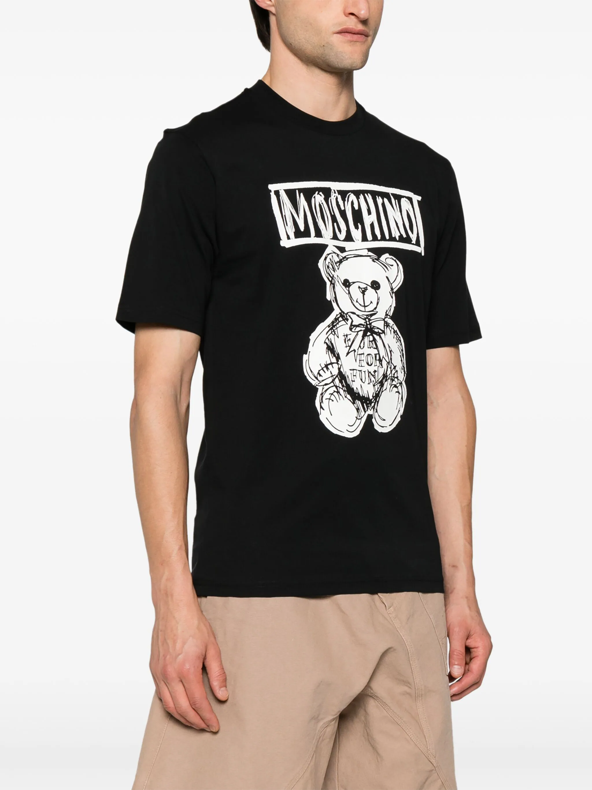 MOSCHINO TEDDY BEAR-PRINT COTTON T-SHIRT