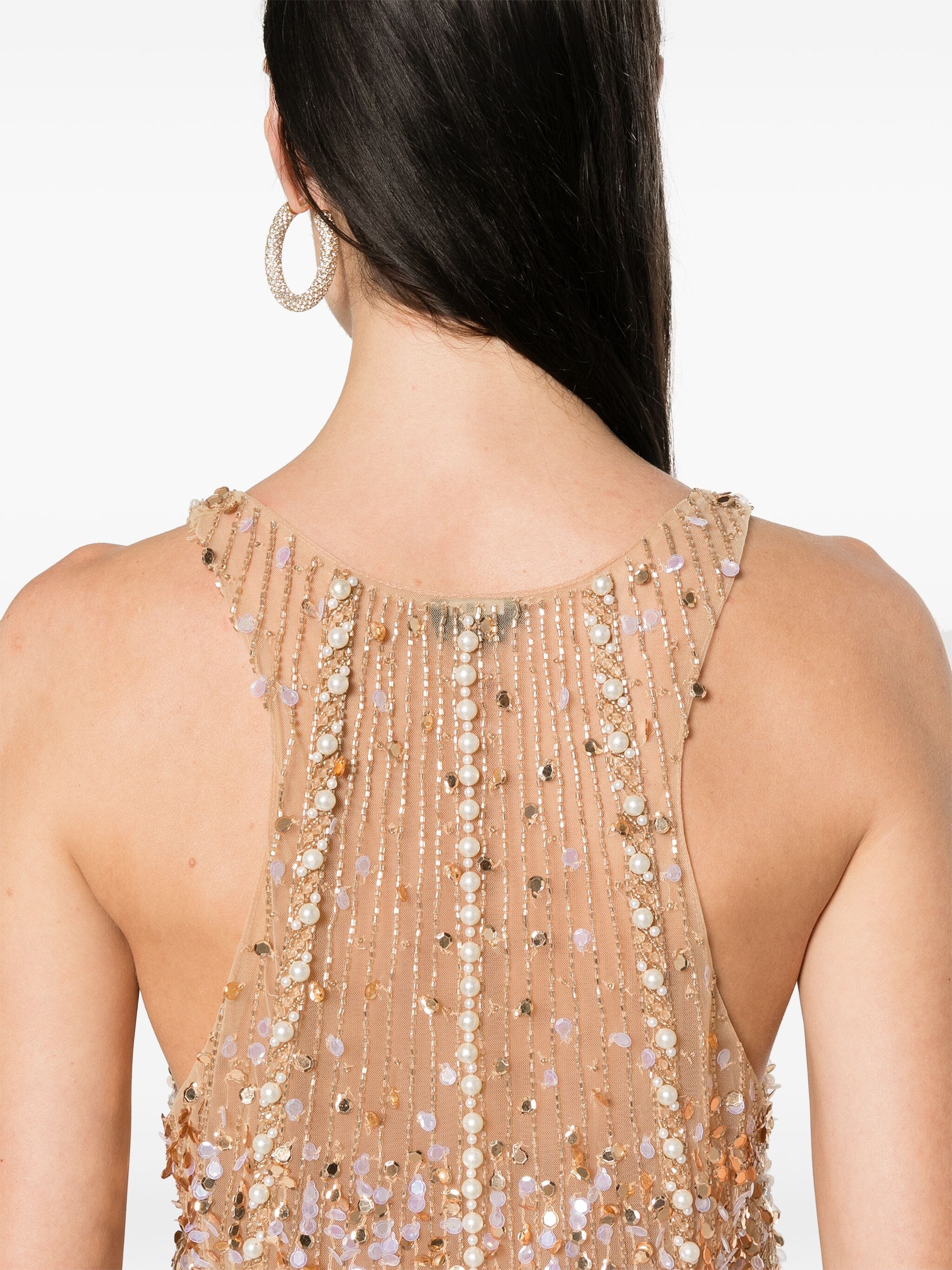 ELISABETTA FRANCHI SEQUIN MIDI DRESS