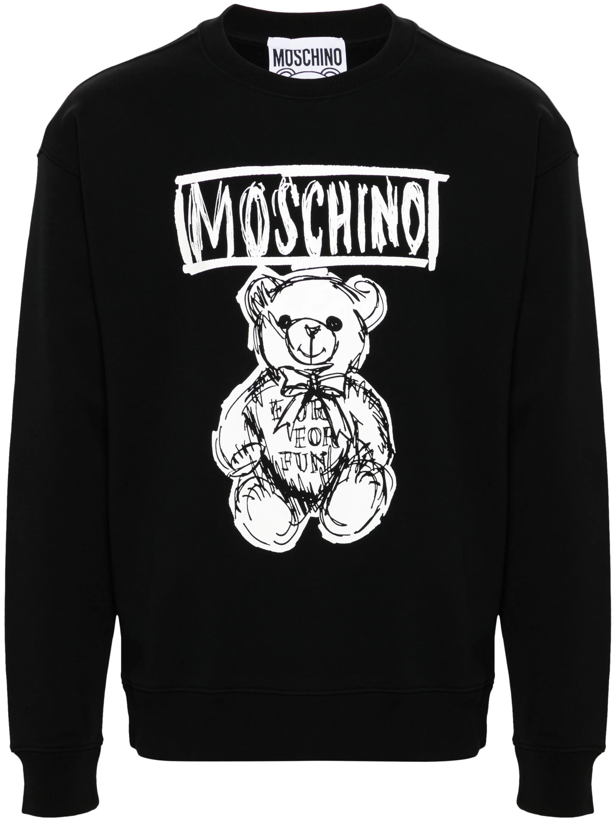 MOSCHINO TEDDY BEAR-PRINT COTTON SWEATSHIRT