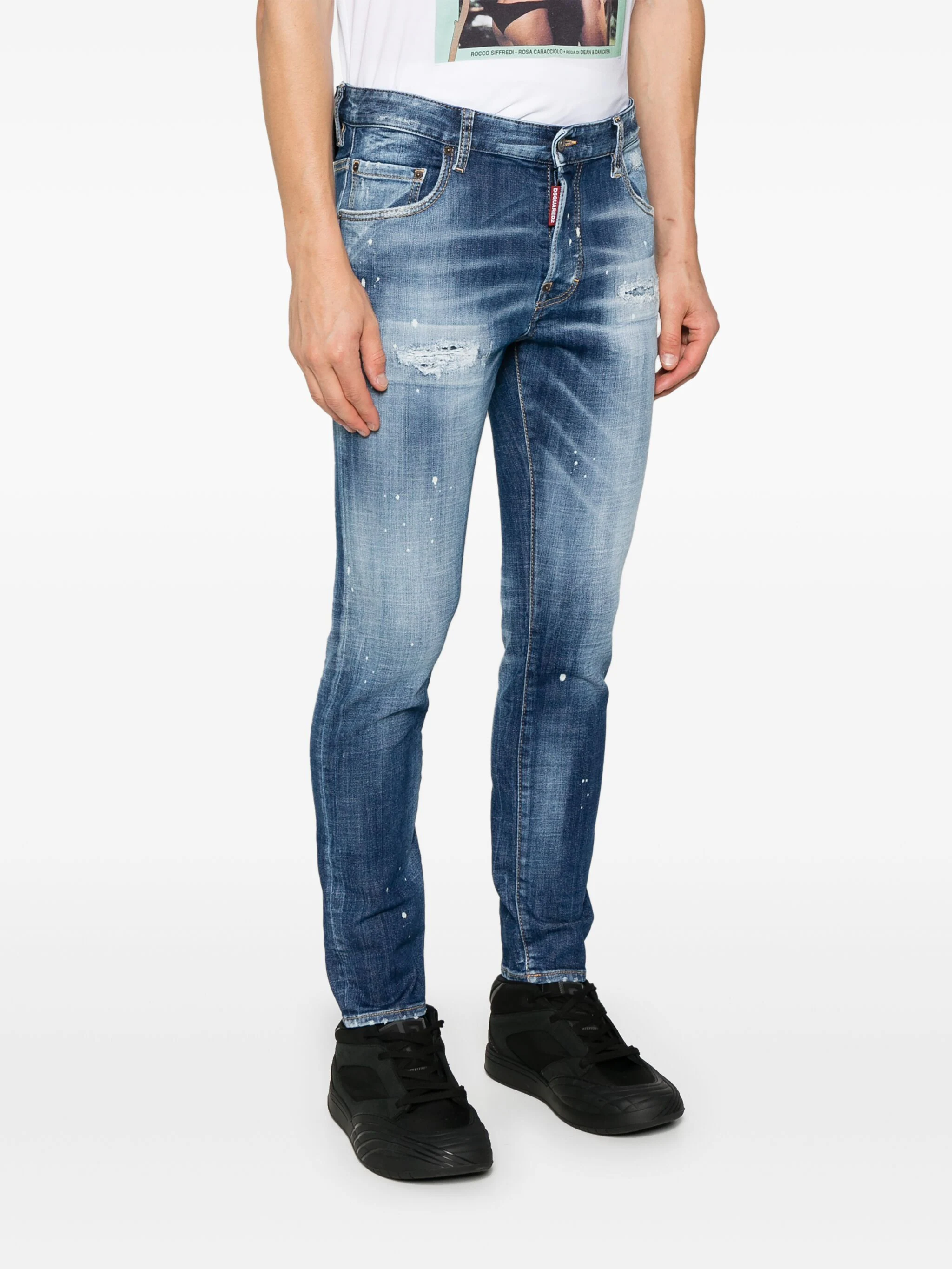 DSQUARED2 SKATER DISTRESSED SKINNY JEANS