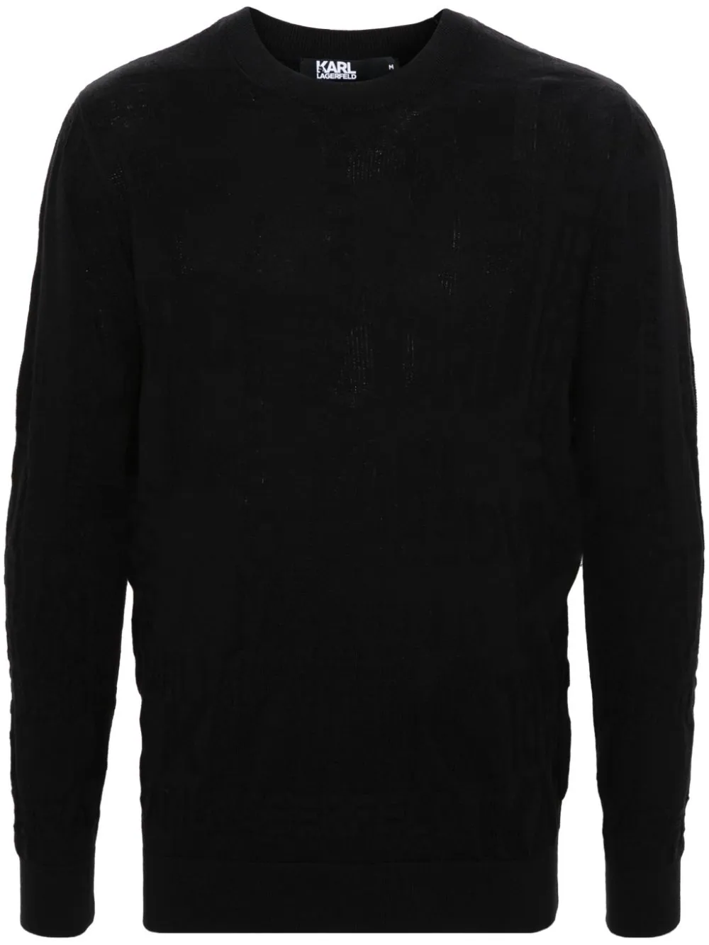 KARL LAGERFELD JACQUARD-LOGO COTTON JUMPER