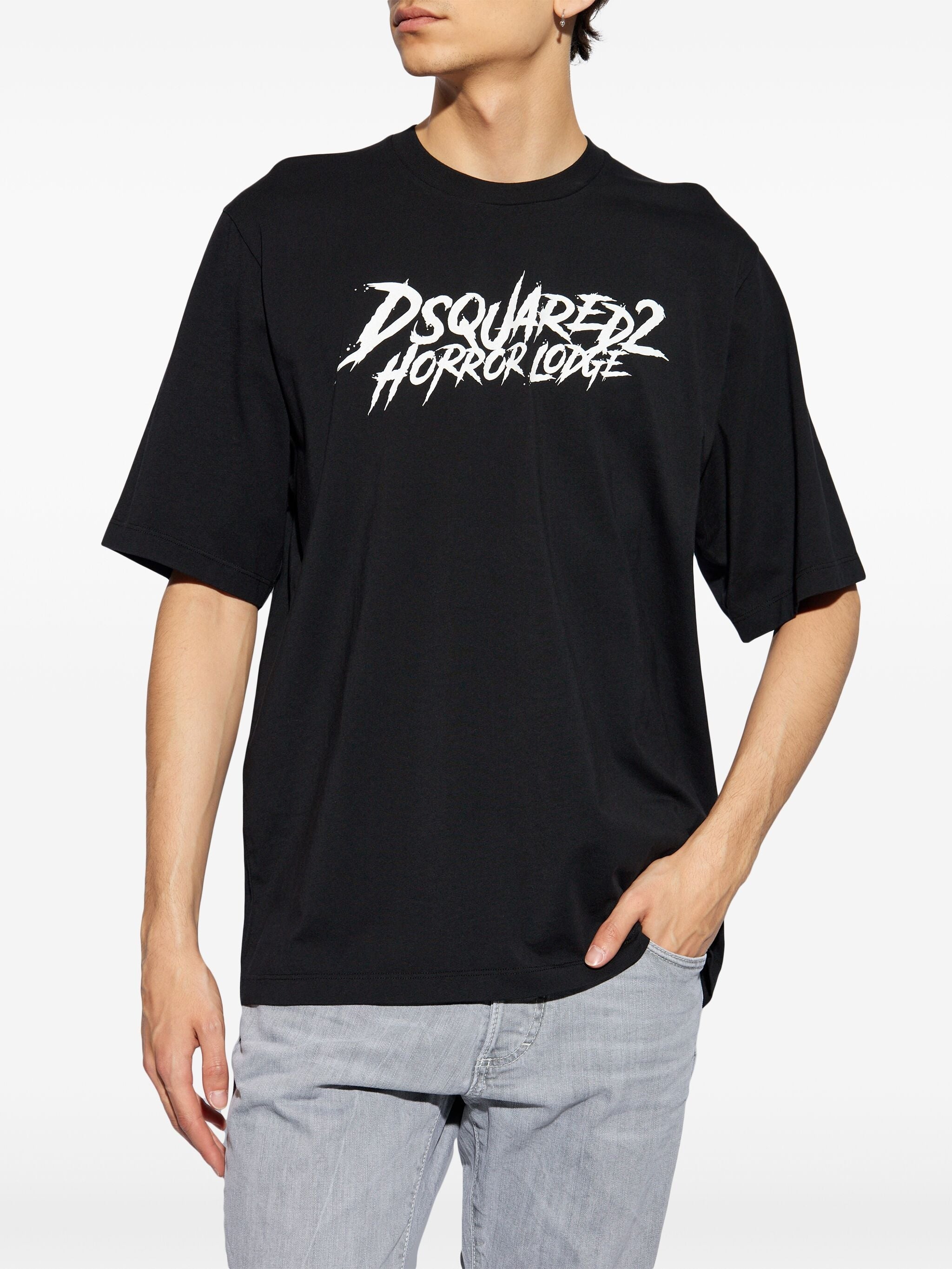 DSQUARED2 LOGO-PRINT COTTON T-SHIRT