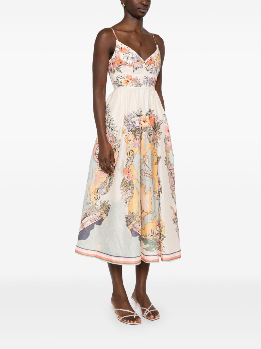 ZIMMERMANN TALLOW MIDI DRESS