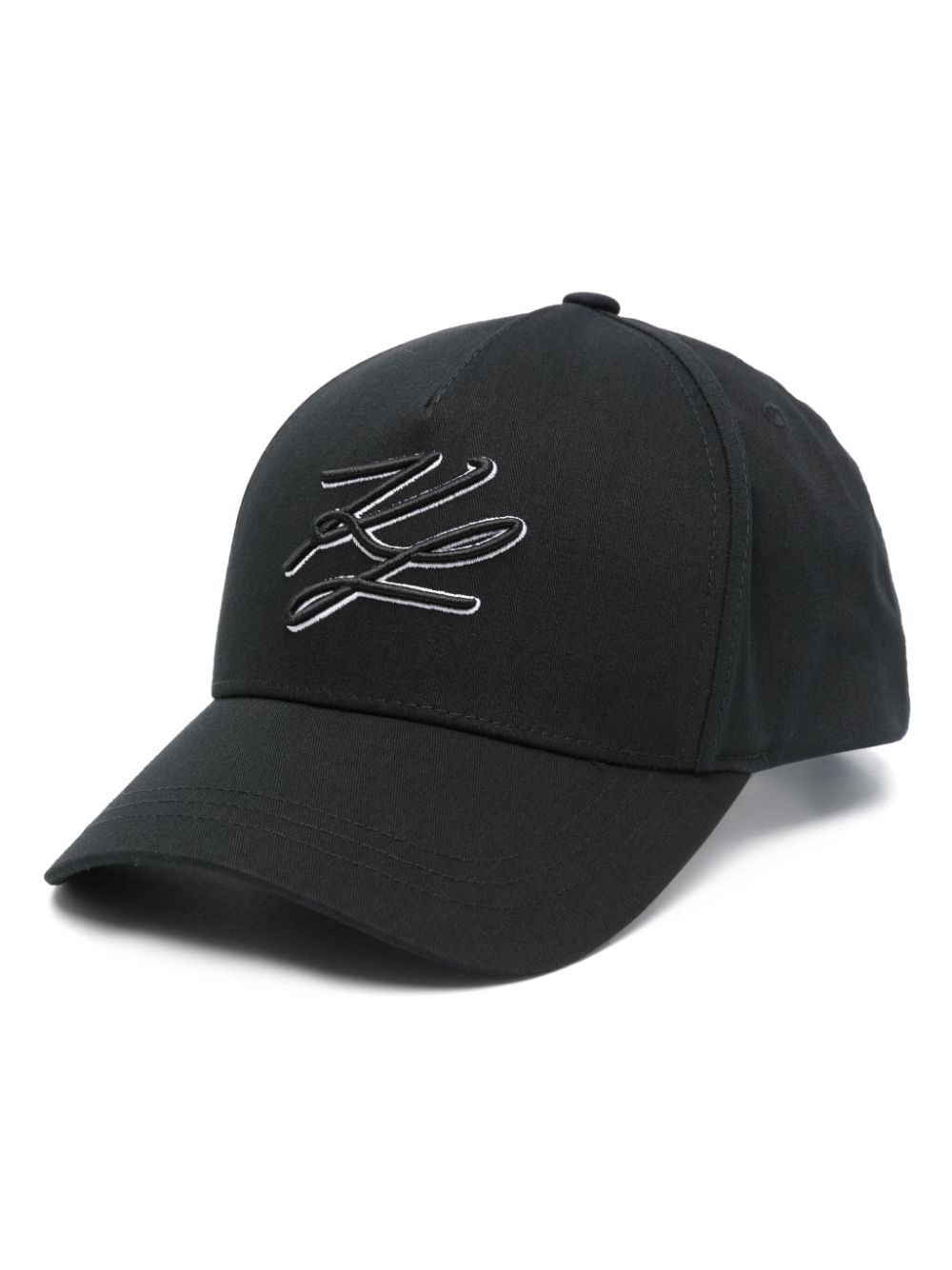 KARL LAGERFELD LOGO-EMBROIDERED BASEBALL CAP