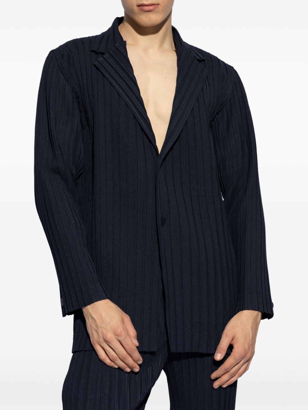 HOMME PLISSE ISSEY MIYAKE V-NECK PLISSÉ JACKET