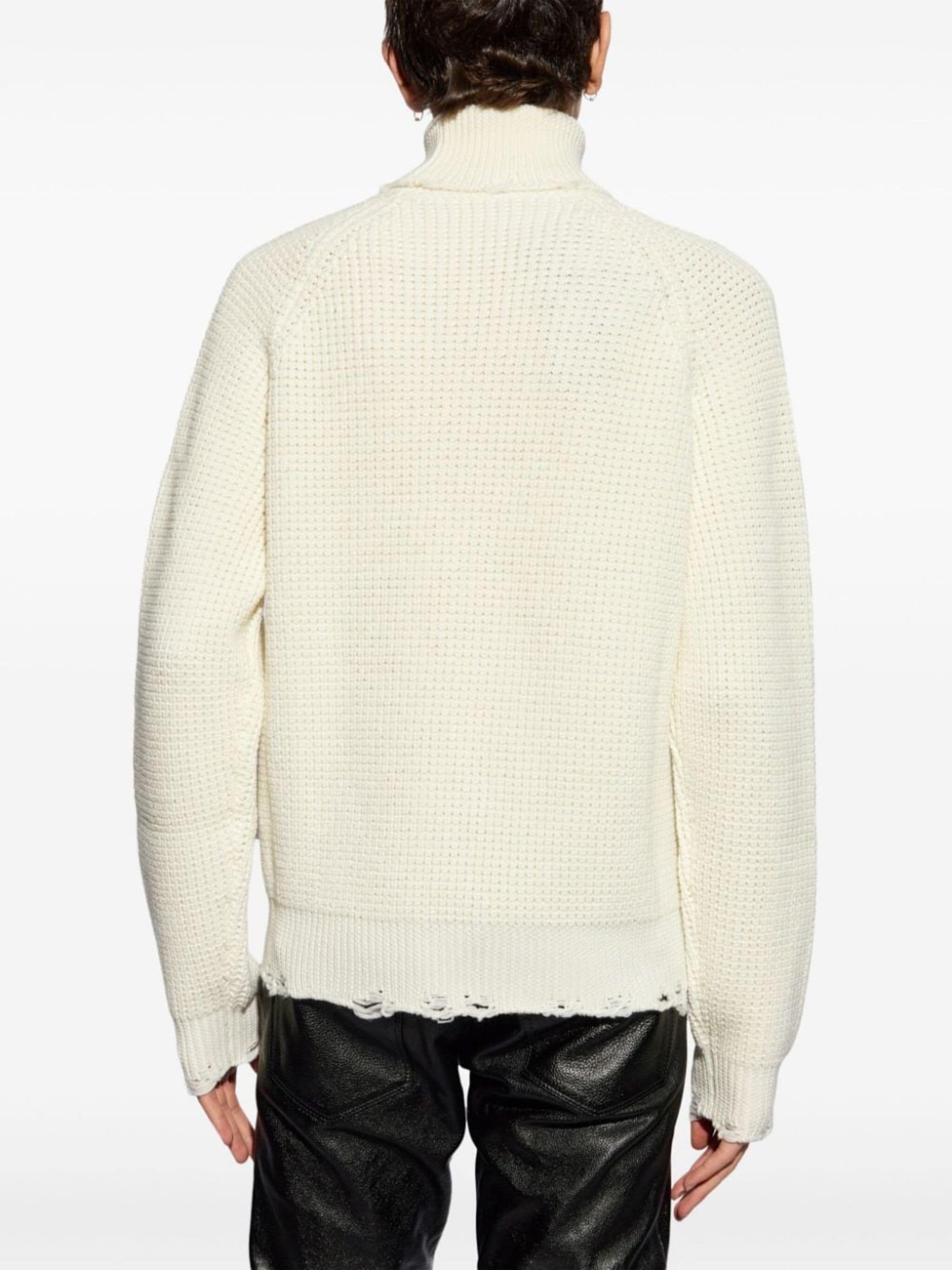 DSQUARED2 LOGO-PATCH ROLL-NECK KNITTED JUMPER