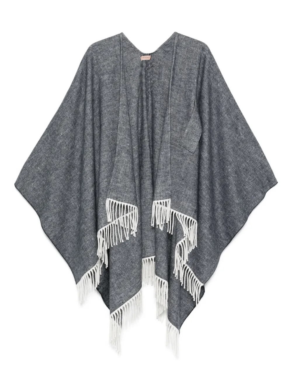 PONCHO TWINSET FRINGED