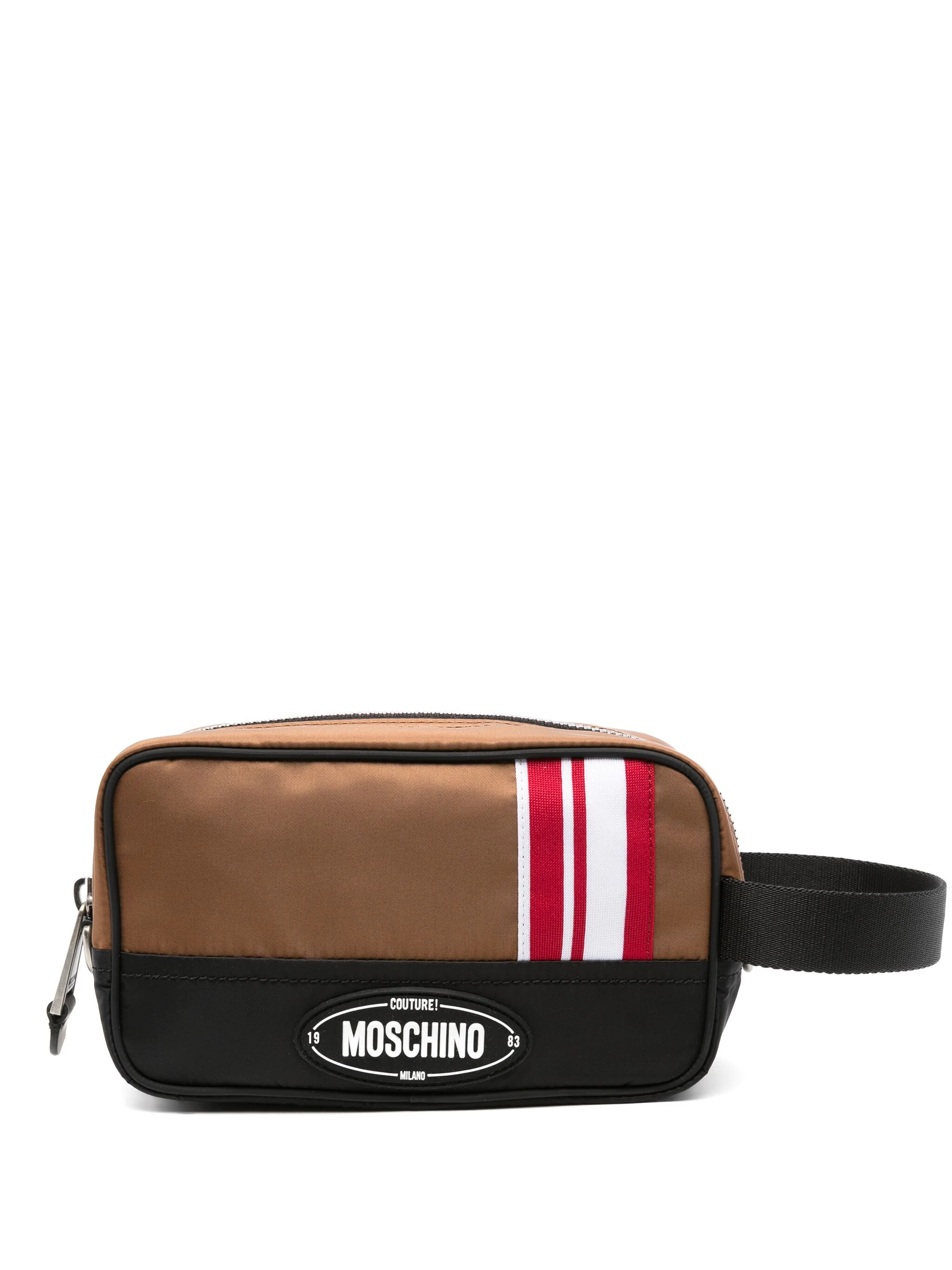 MOSCHINO LOGO-RUBBERISED WASH BAG