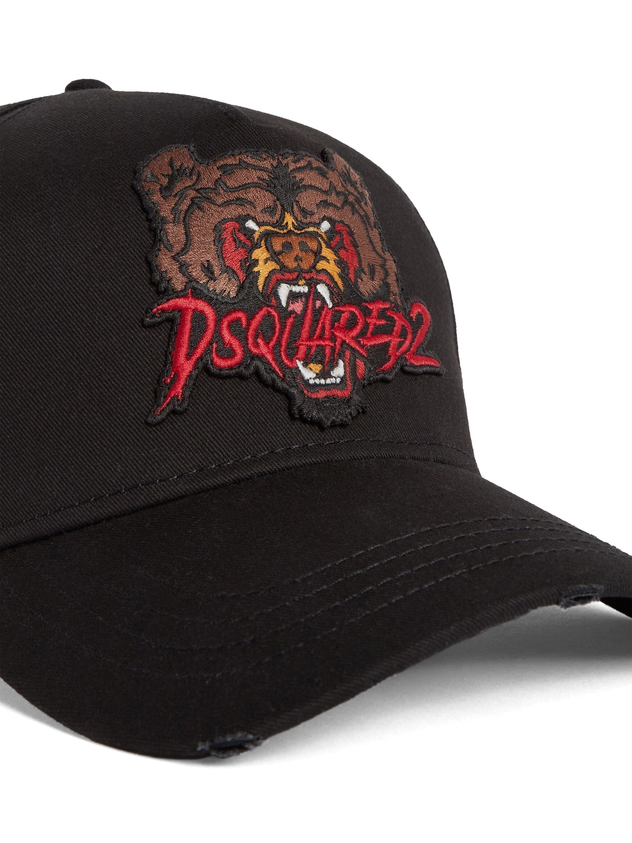 DSQUARED TIGER-APPLIQUÉ BASEBALL CAP