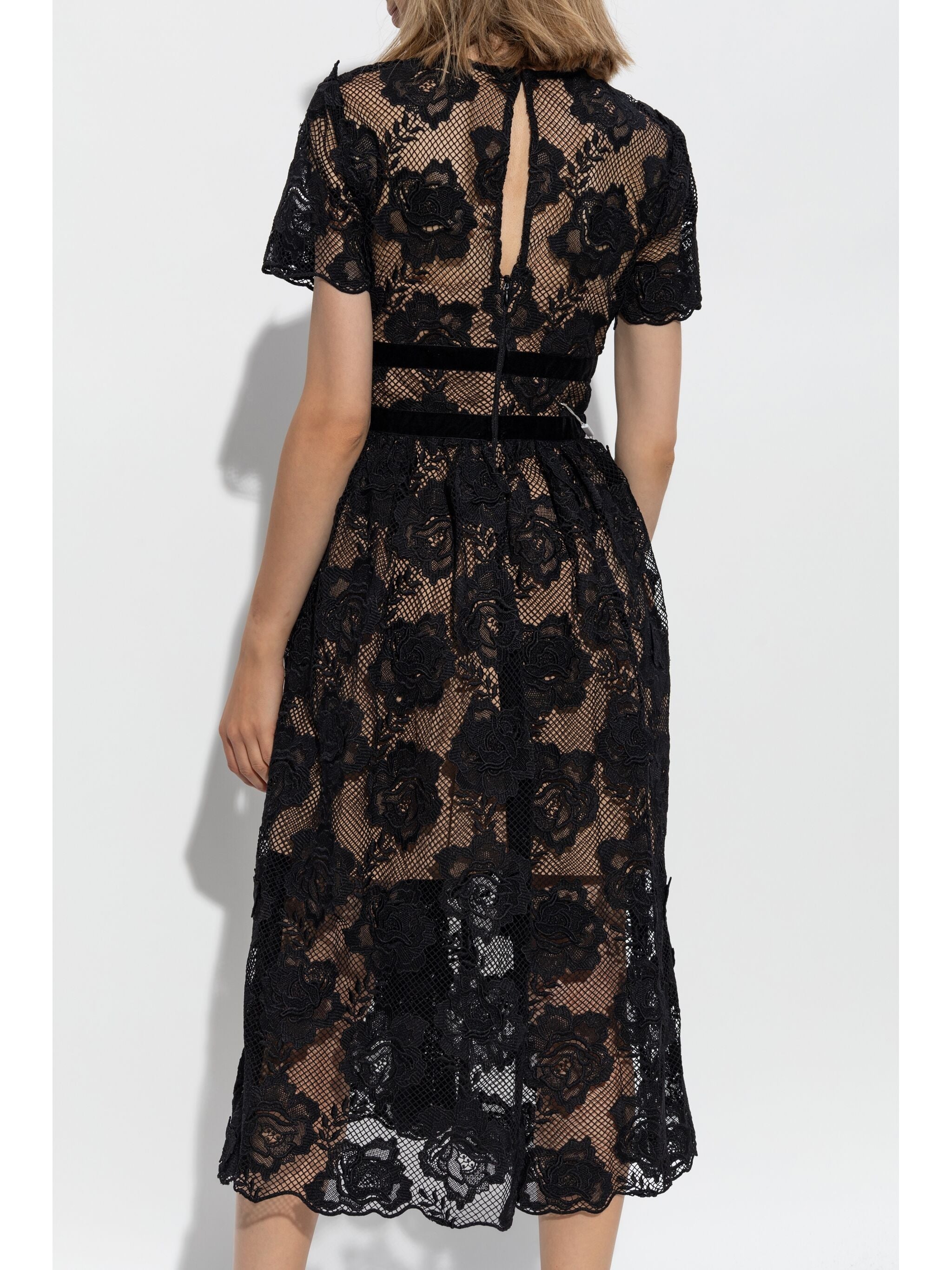 SELF-PORTRAIT LACE MIDI DRESS