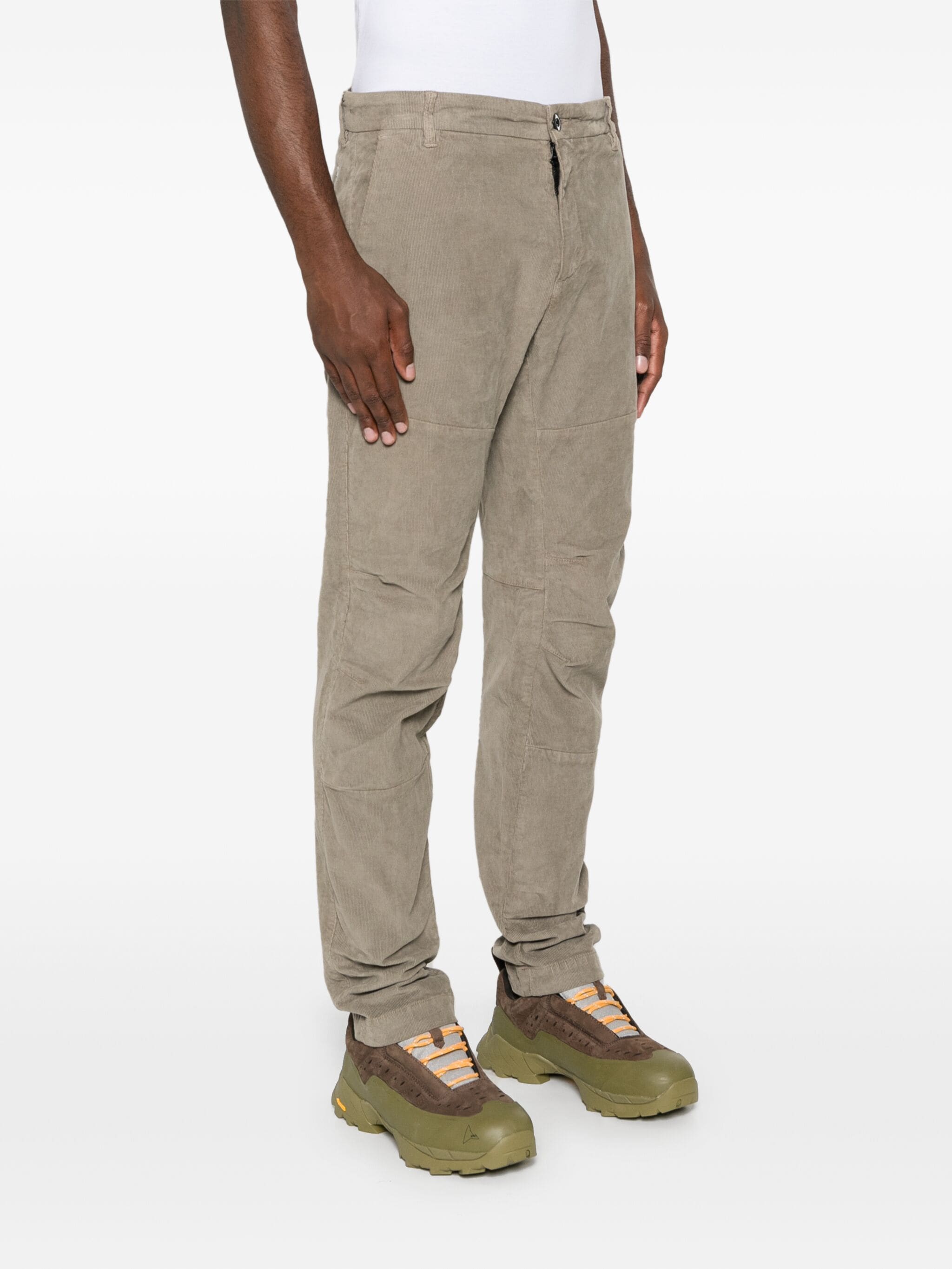 CP COMPANY TAPERED-LEG CORDUROY TROUSERS