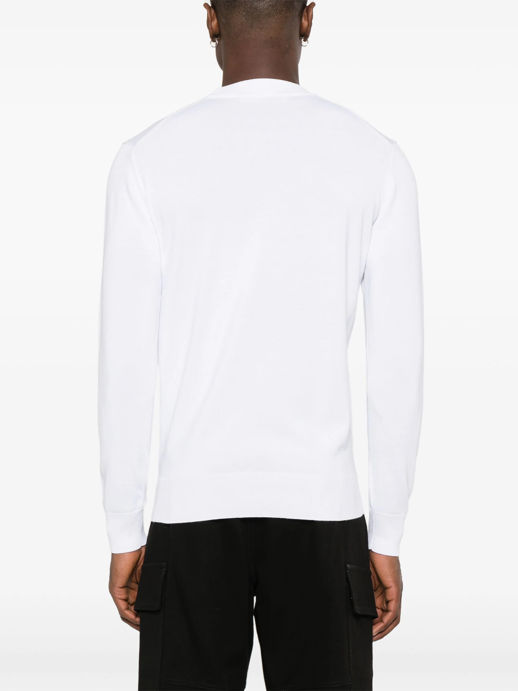 KARL LAGERFELD LOGO-EMBROIDERED LONG SLEEVES T-SHIRT